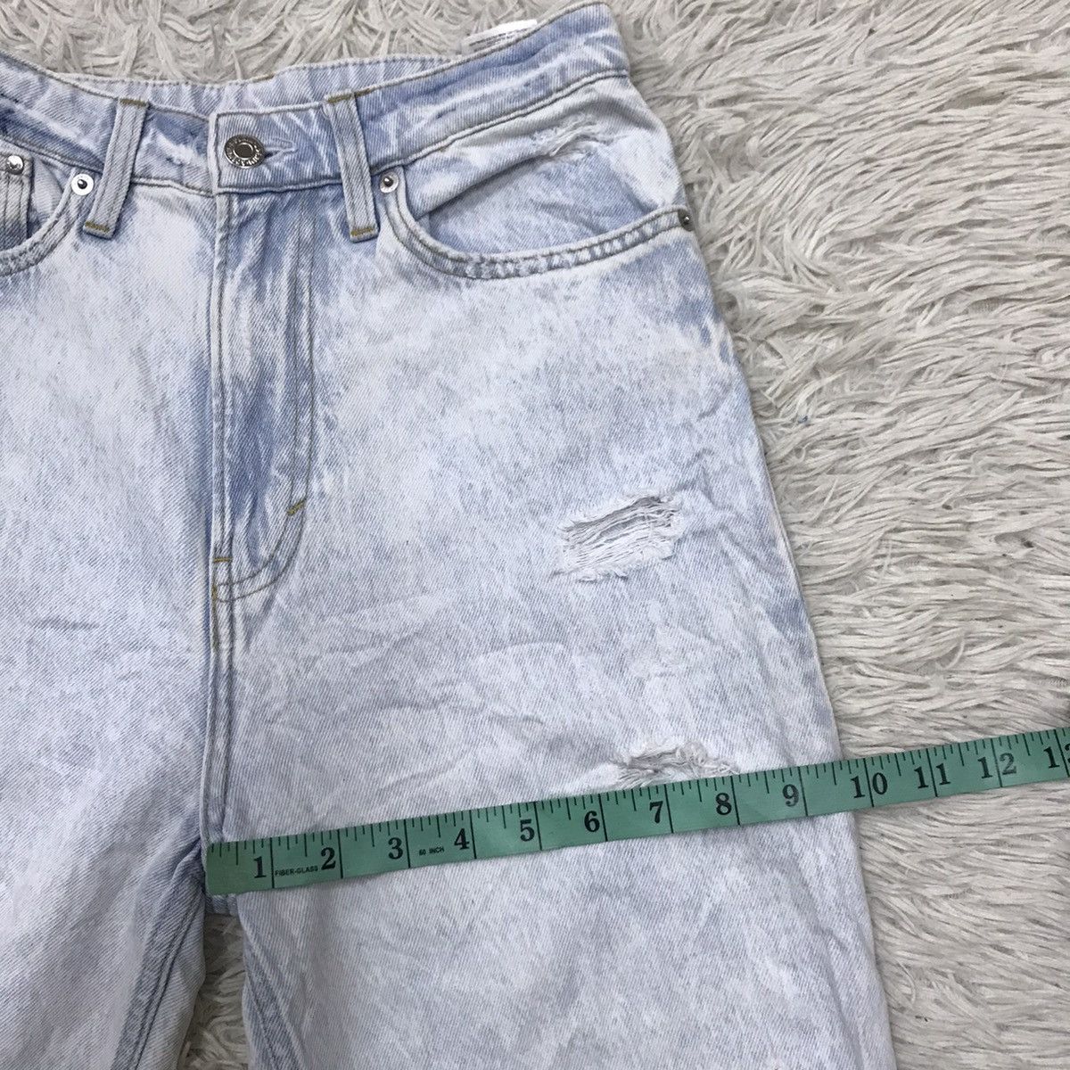 H&M H&M Loose Straight Distressed Baggy Jeans Size 24" / US 00 / IT 34 - 14 Thumbnail