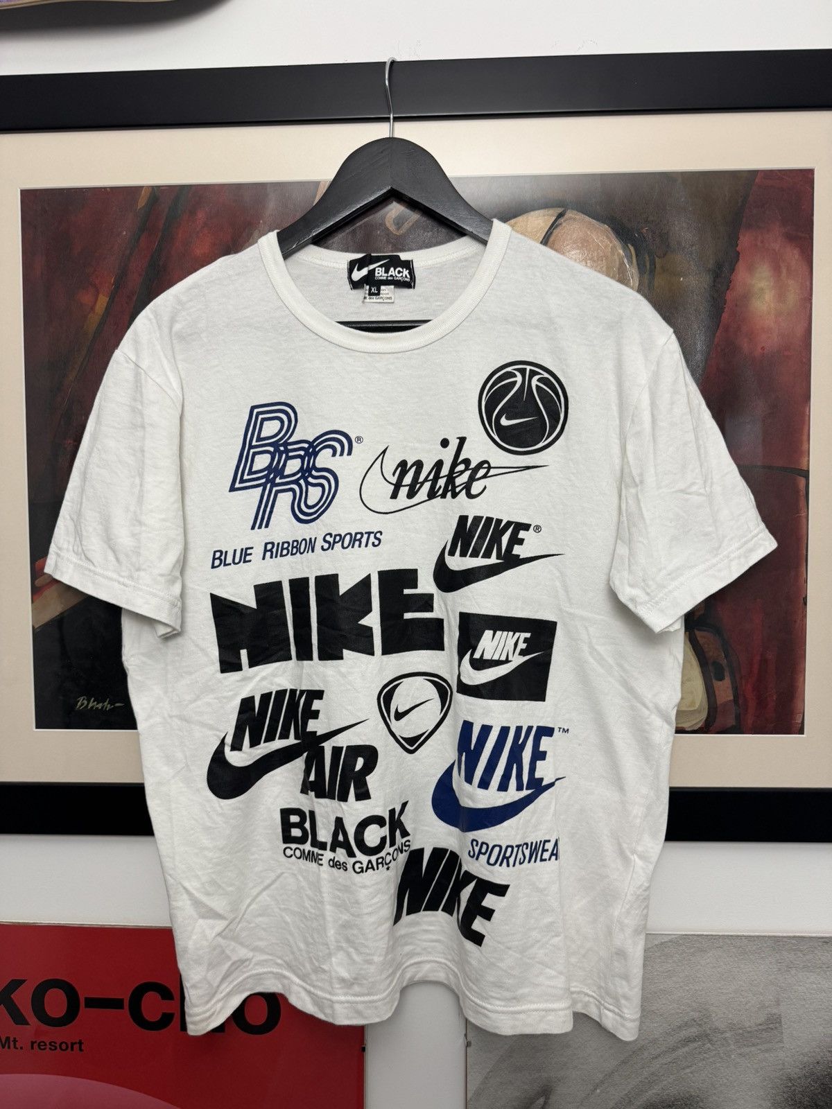 Comme des Garcons Black L CDG Comme Des Garçons BLACK x Nike Collab Tee Japanese Size US L / EU 52-54 / 3 - 1 Thumbnail