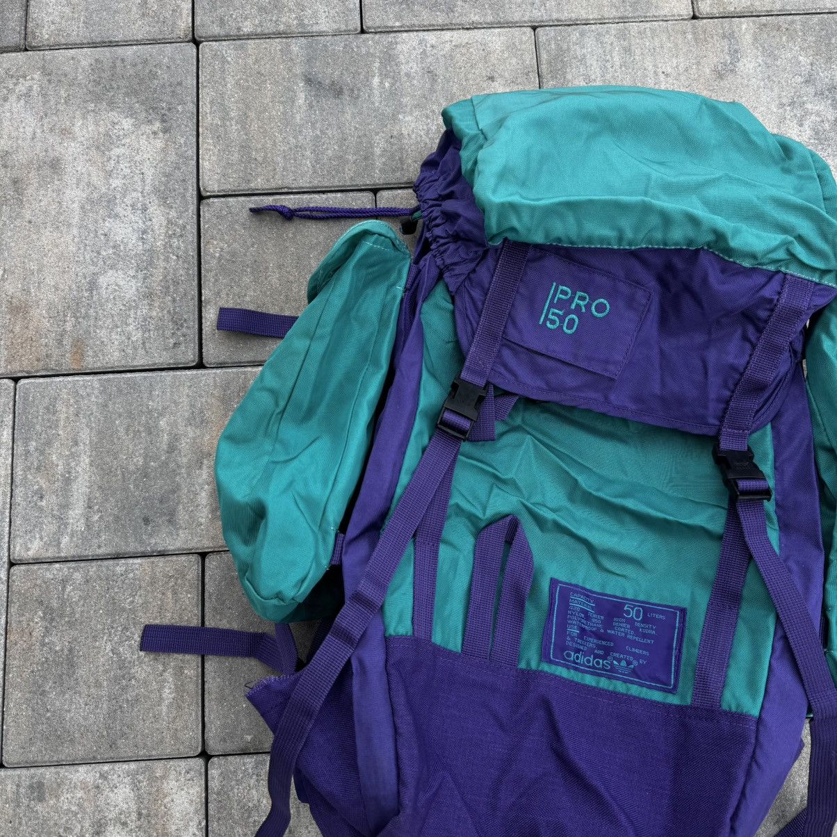 Adidas CRAZY! Adidas Retro 90s Pro 50 Himalaya Backpack Hiking Rare Size ONE SIZE - 4 Thumbnail