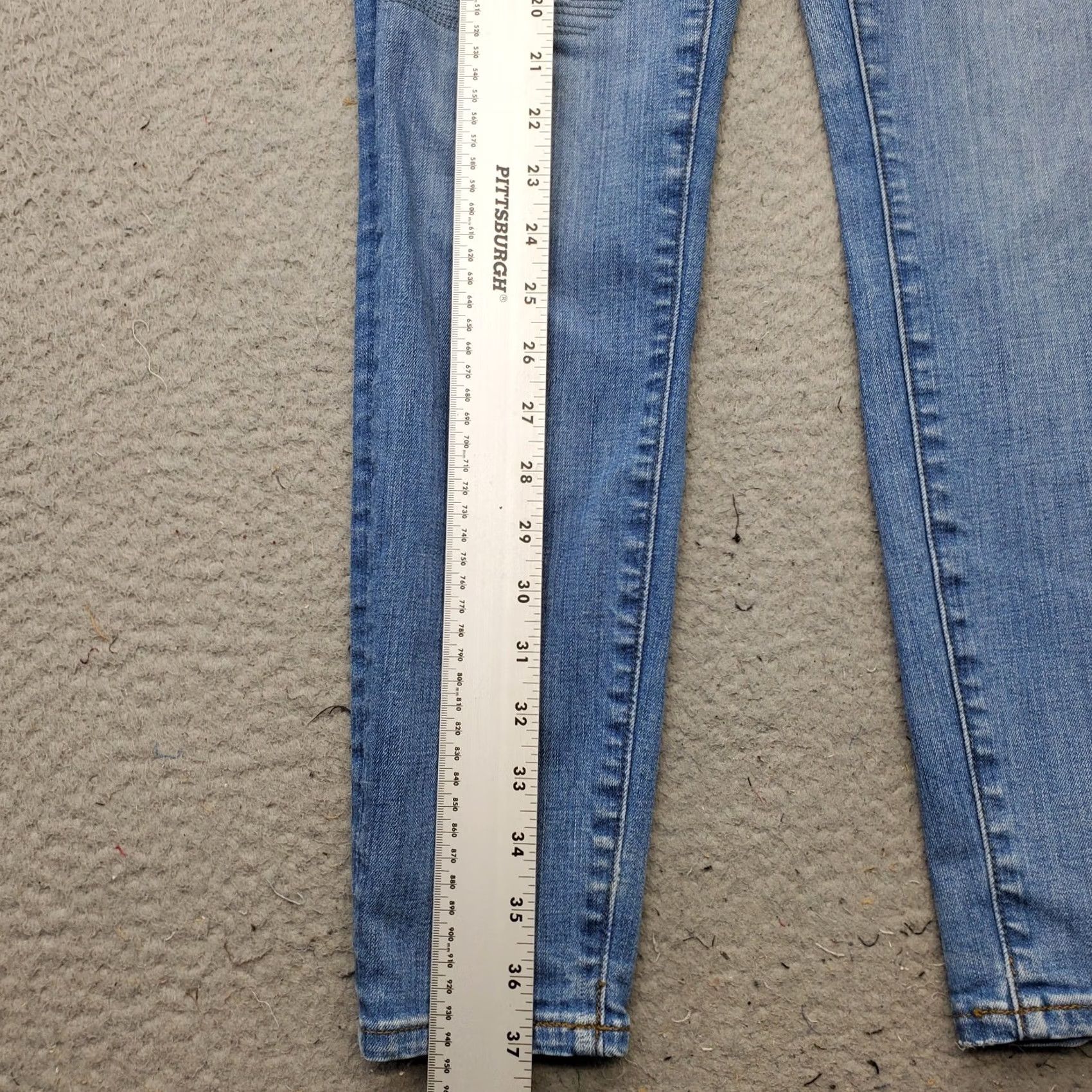 J.Crew J.Crew Womens 29 Blue Denim Toothpick Skinny Jeans High-Rise Button Fly Shirt? Size 29" - 3 Thumbnail