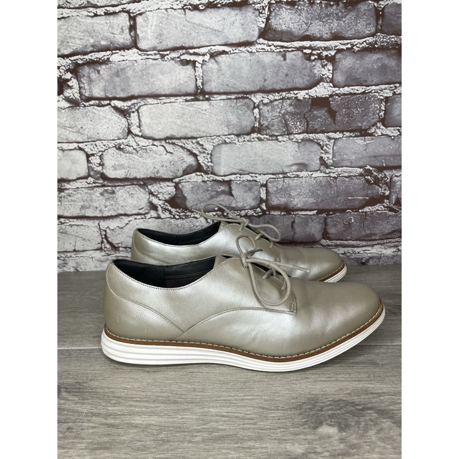 Cole Haan Cole Haan Original Grand Pearl Metallic Oxfords Shoes Women Size US 8 / IT 38 - 15 Thumbnail