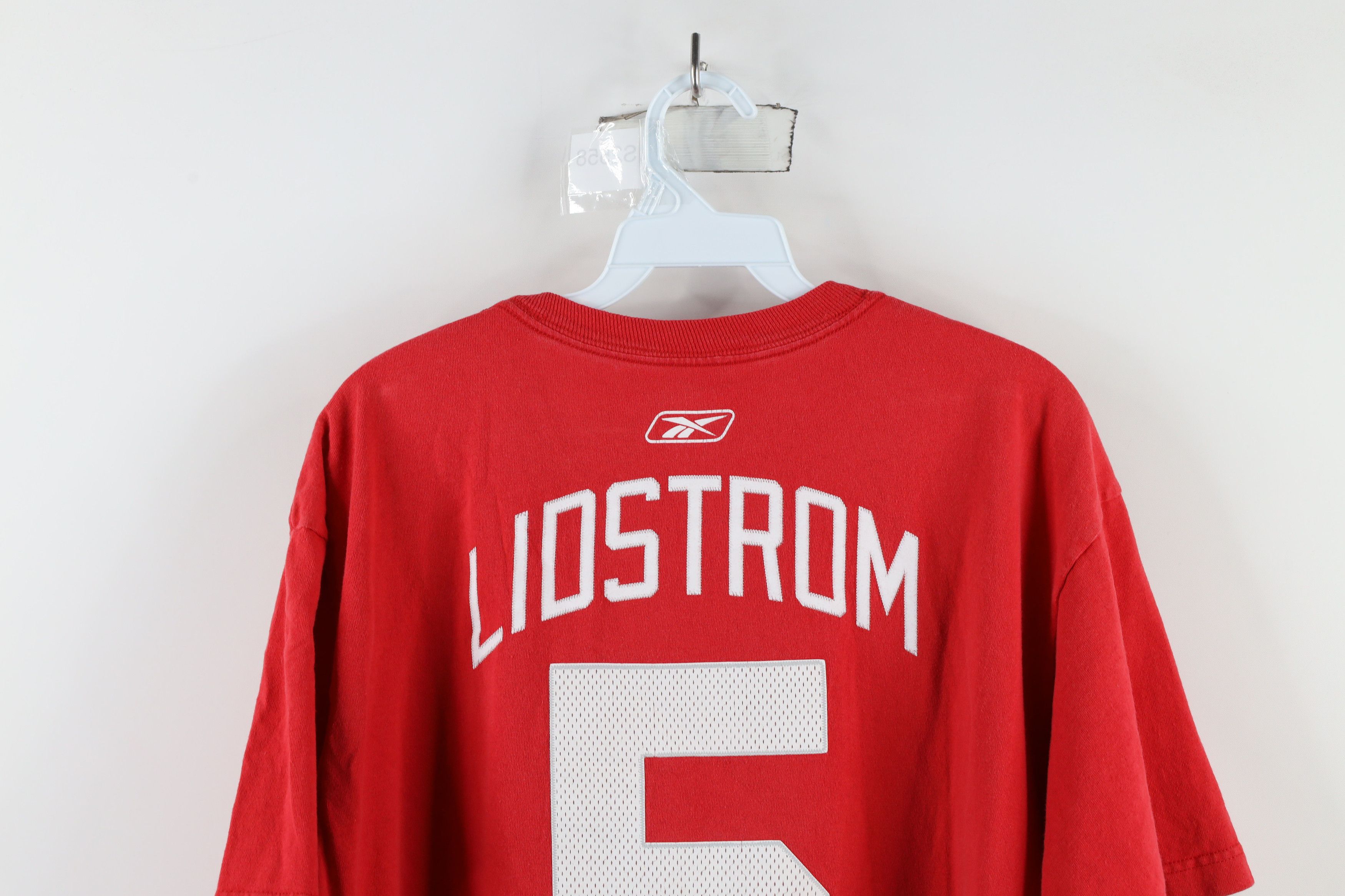 Reebok × Vintage Vintage Reebok Lidstrom Detroit Red Wings Jersey T-Shirt Size US L / EU 52-54 / 3 - 12 Thumbnail