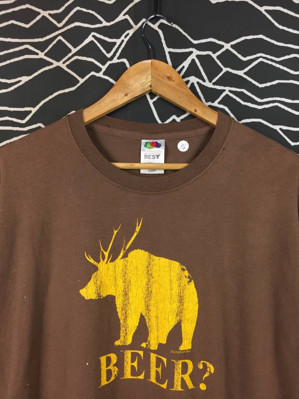 Vintage Vtg Y2K FOTL 50/50 DirtyRagz Beer Deer Bear Novelty Tee Size US L / EU 52-54 / 3 - 3 Thumbnail