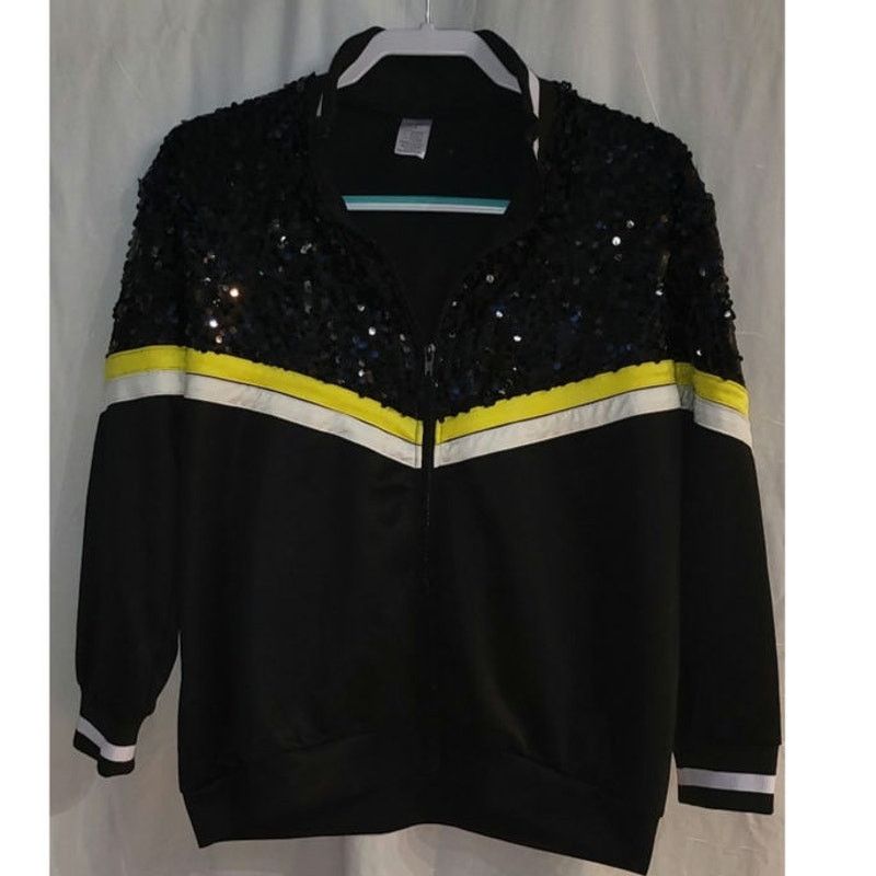 Other Weissman Black Sequin Stage Dance Jacket ZipUp Size LA Size L / US 10 / IT 46 - 1 Thumbnail