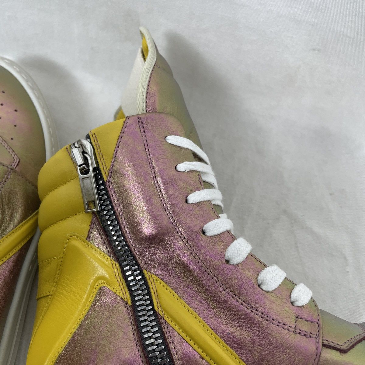 Rick Owens RICK OWENS PINK IRIDESCENT GEOBASKET Size US 6 / IT 36 - 9 Thumbnail