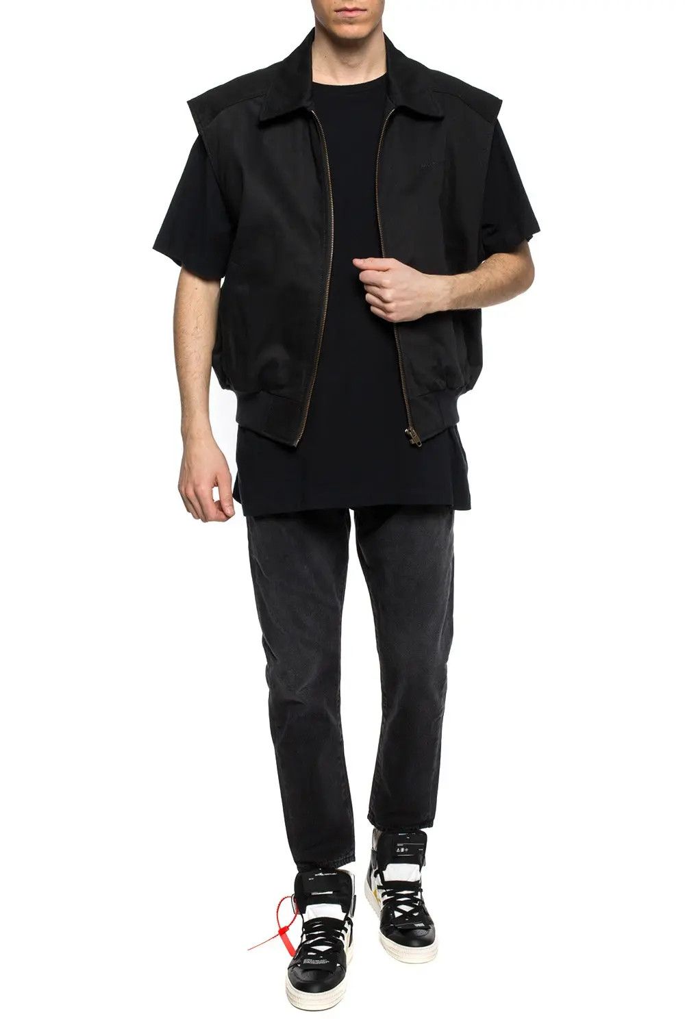 Off-White Black and Red Split Arrows Oversized T-Shirt Size US M / EU 48-50 / 2 - 5 Thumbnail