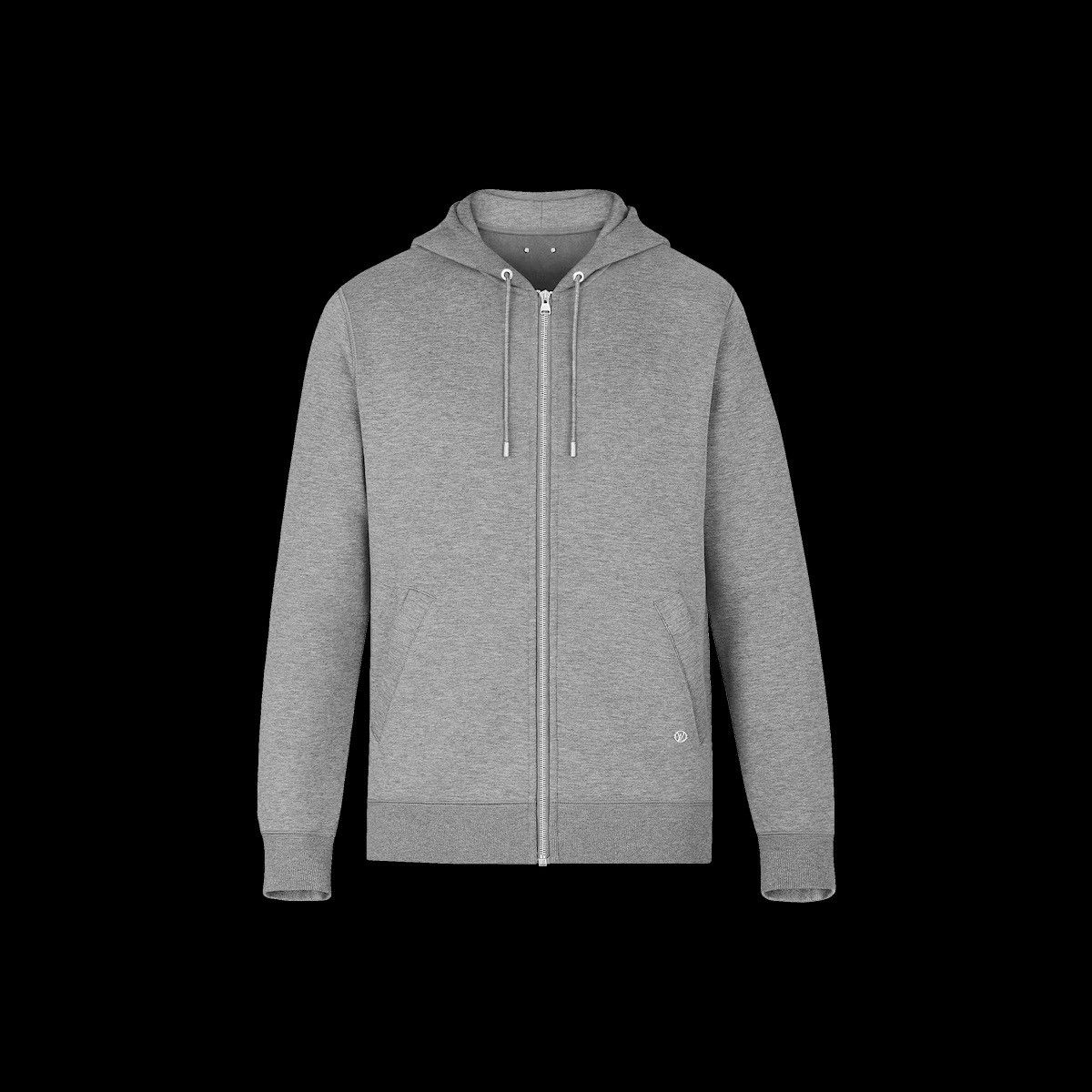 Louis Vuitton Louis Vuitton Classic Zip-Up Hoodie – Gris Clair Size US L / EU 52-54 / 3 - 1 Thumbnail