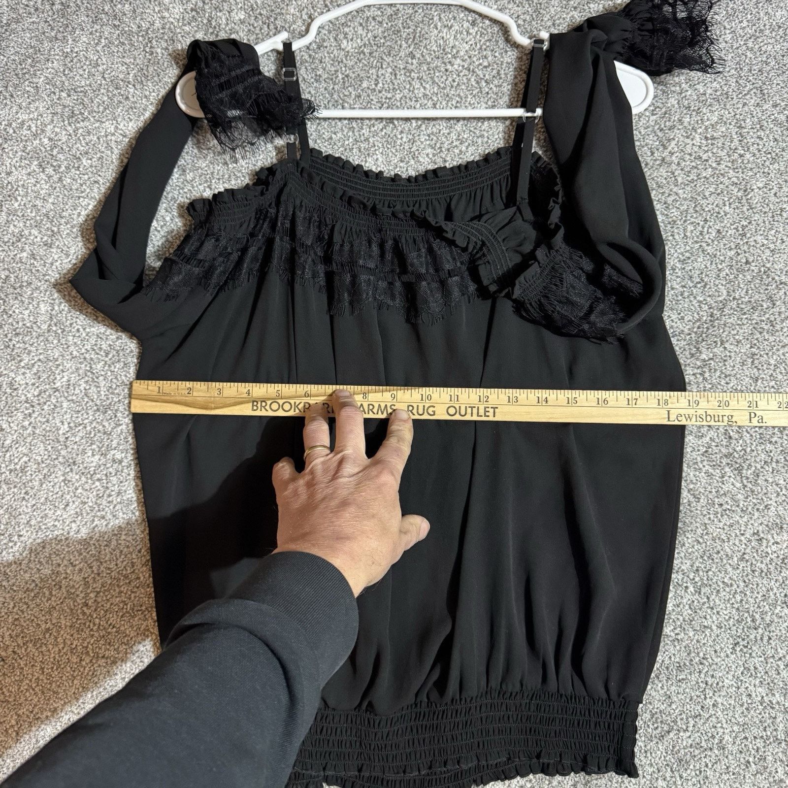 Other Off Shoulder Top Womens XL Whimsigoth Coquette Lace Ruffle Size XL / US 12-14 / IT 48-50 - 3 Thumbnail