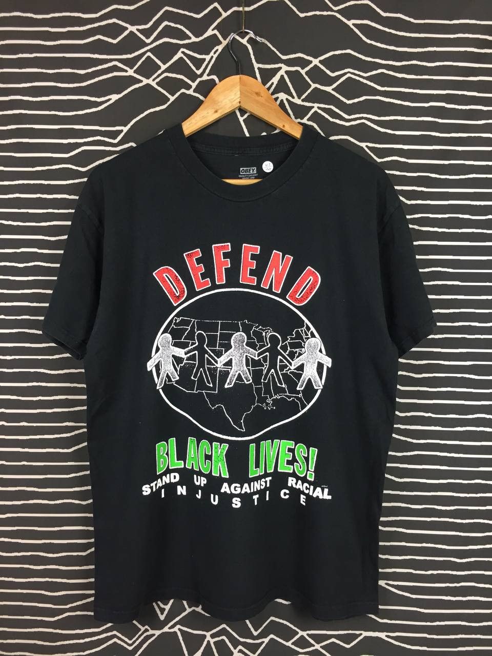 Obey × Shepard Fairey × Vintage Obey Defend Black Live Stand Up Against Racial Injustice Tee Size US L / EU 52-54 / 3 - 2 Thumbnail