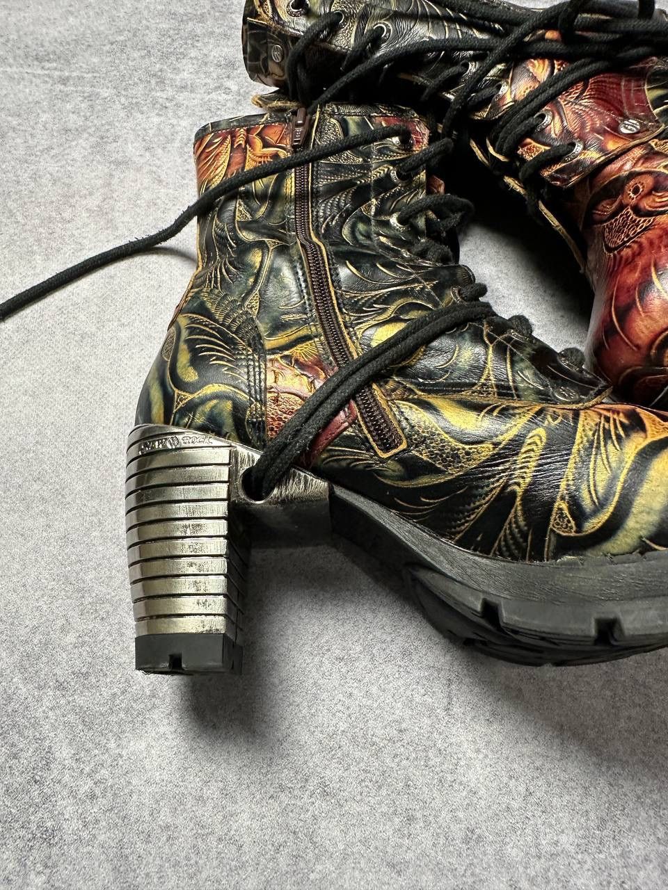New Rock × Vintage Vintage New Rock Abstarct Pattern Boots Size 39 Size US 9 / IT 39 - 7 Thumbnail