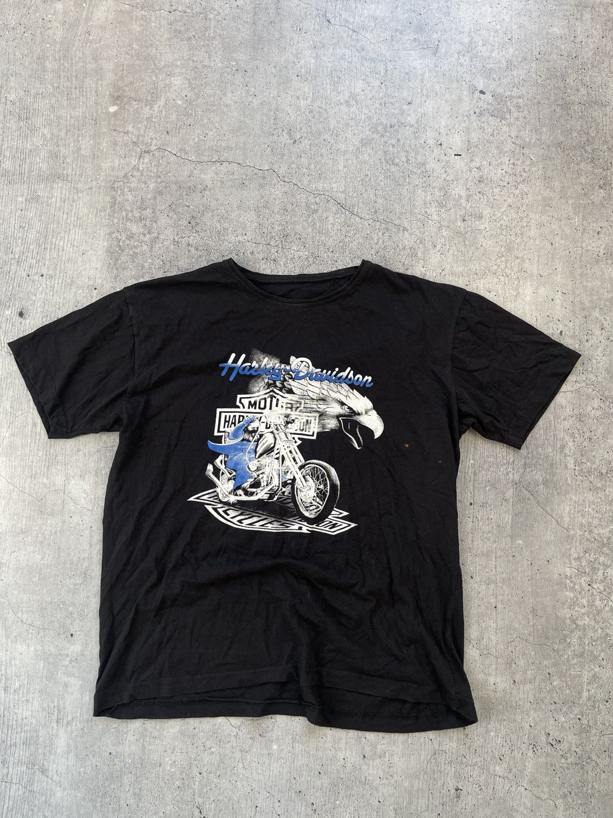 4GSELLER × Harley Davidson × Vintage THRASHED FADED DISTRESSED HARLEY DAVIDSON TEE Size US L / EU 52-54 / 3 - 1 Thumbnail