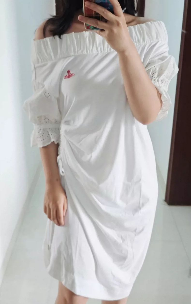Other Vivienne Westwood size00 White dress with a white sash Size S / US 4 / IT 40 - 9 Thumbnail