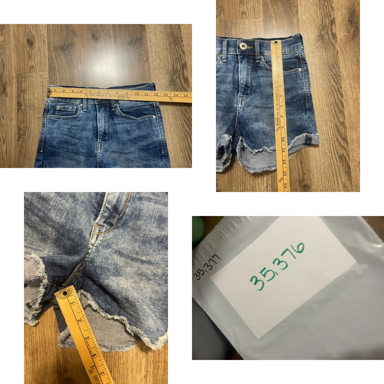 Levi's Levi's Shorts Women's Size W25 Blue Denim Shortie Frayed Hem Size 42" / US 20 - 8 Thumbnail