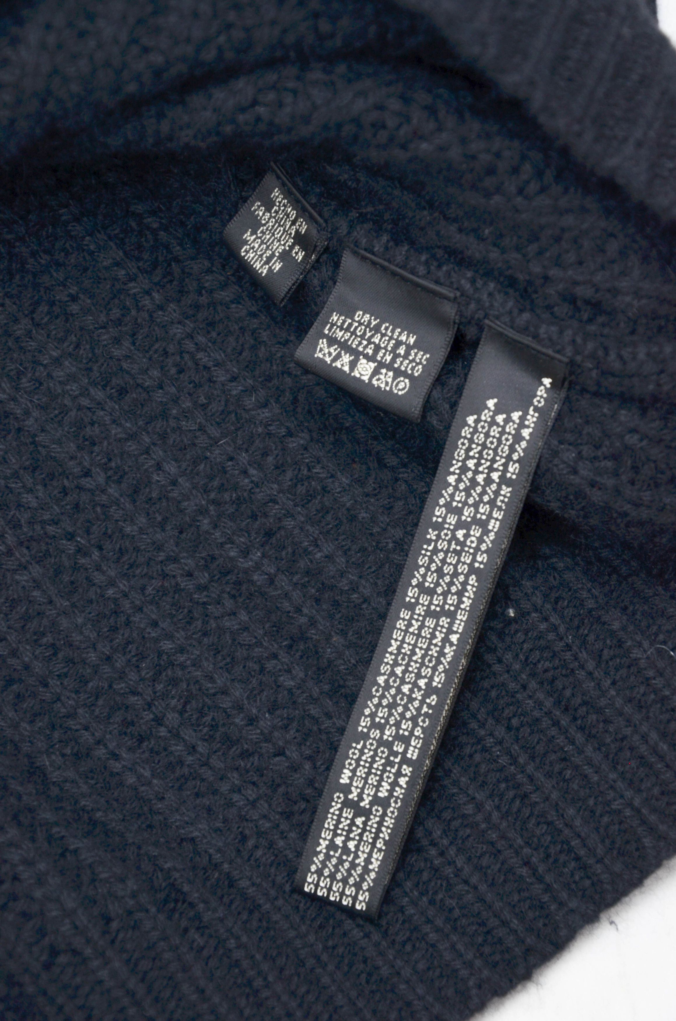 Ralph Lauren Ralph Lauren Black Wool Cashmere Poncho Sweater size M-L Size M / US 6-8 / IT 42-44 - 7 Thumbnail