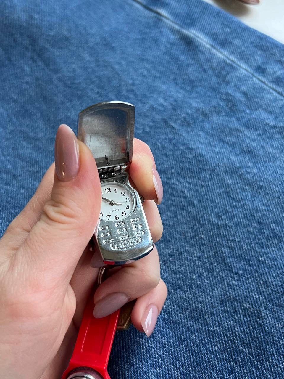 Japanese Brand × Vintage Vintage 📱 Phone Flower Japanese style futuristic Steel Watch Size ONE SIZE - 13 Thumbnail