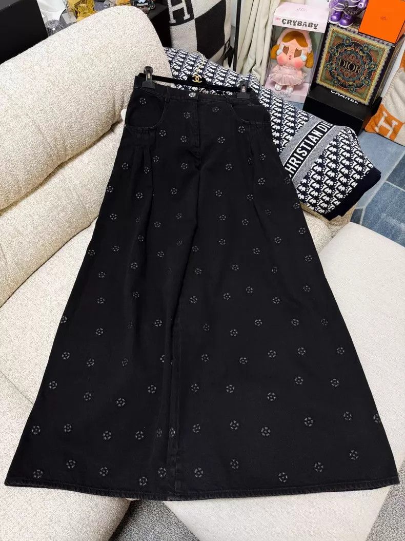 Chanel Chanel 23K autumn and winter show popular black embossed Size 25" / US 0 / IT 36 - 3 Thumbnail