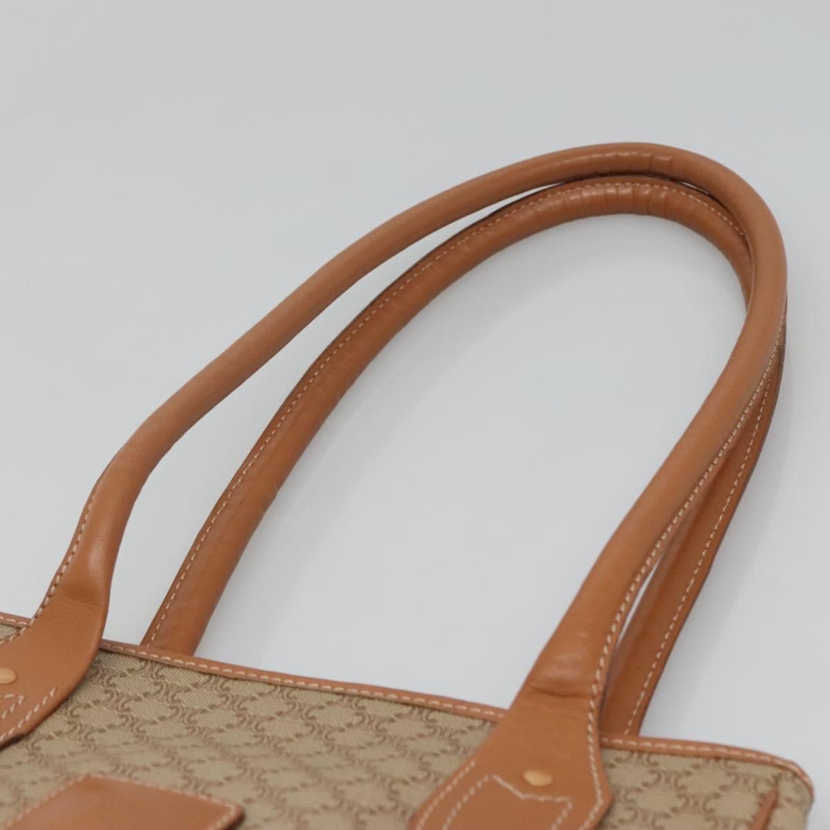 Celine CELINE Macadam Canvas Tote Bag Pvc Beige Gold Size ONE SIZE - 8 Thumbnail