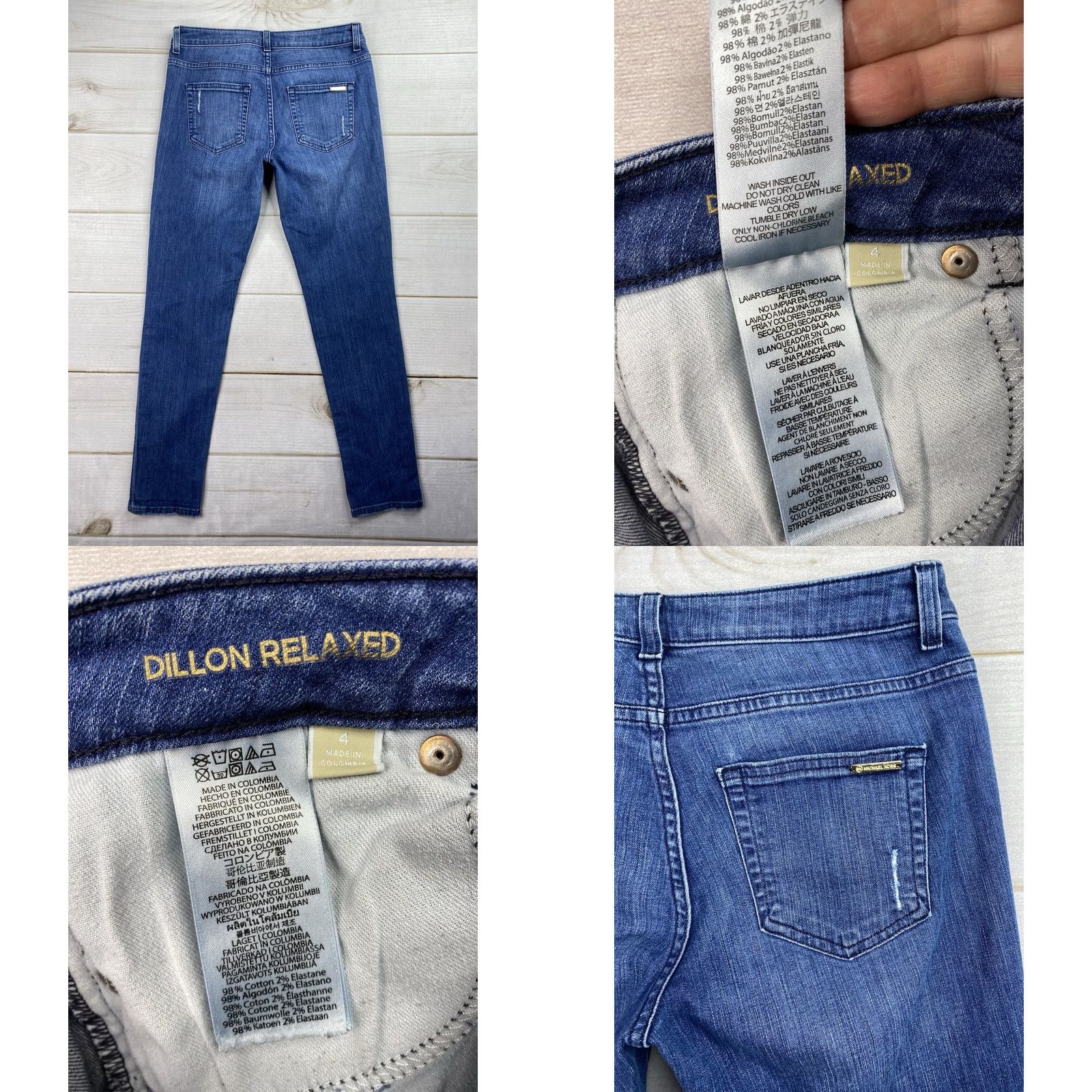 Michael Kors Michael Kors Dillon Relaxed Jeans Women's Size 4 Dark Wash Denim Distressed Jeans Mens? No Size 27" / US 4 / IT 40 - 8 Thumbnail