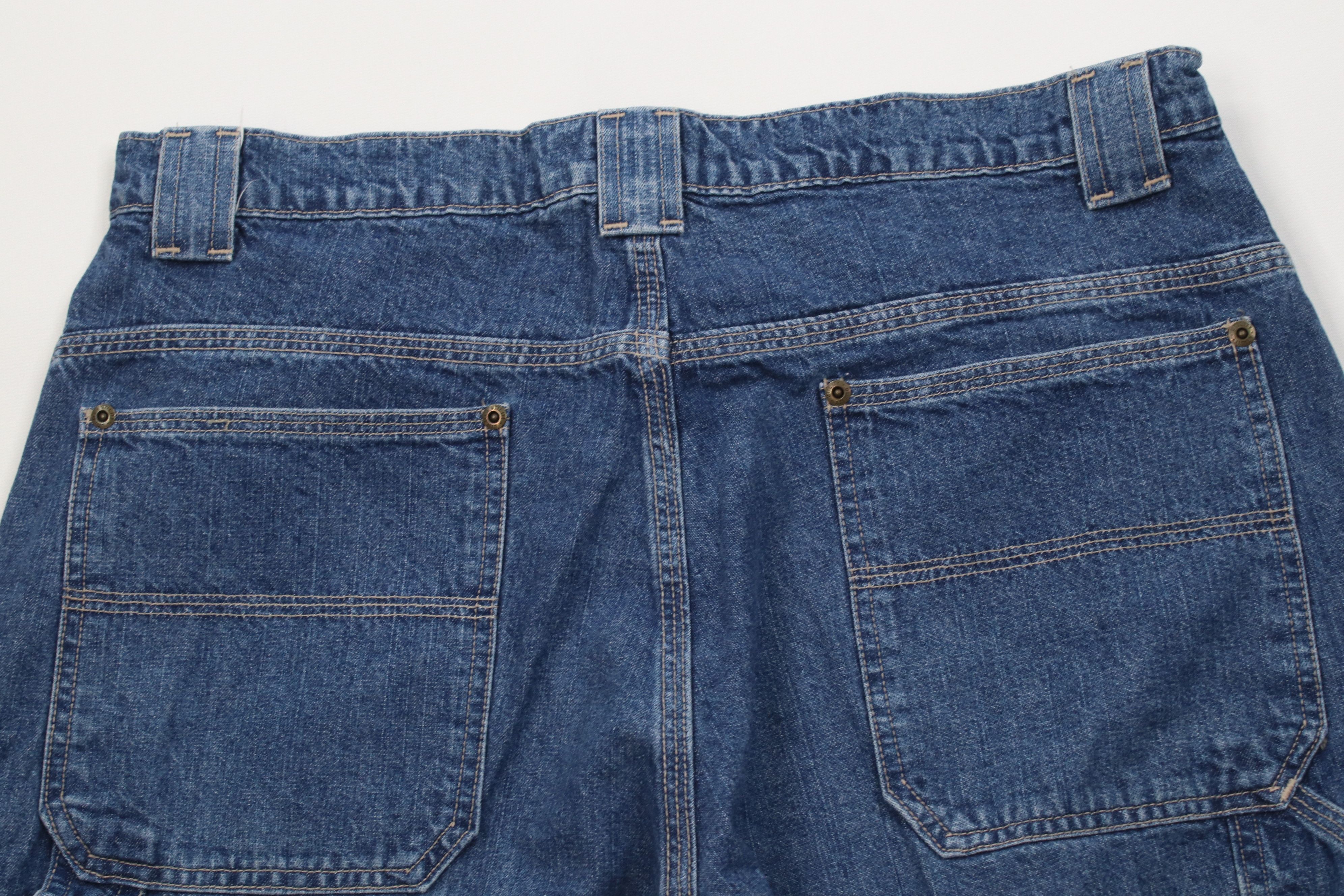 Vintage Vintage 90s Y2K Streetwear Dungaree Denim Jean Shorts Jorts Size US 34 / EU 50 - 9 Thumbnail