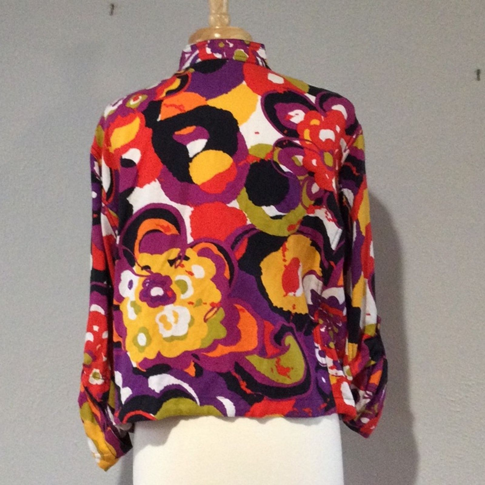 Other Ruby Rd Multicolor Button Front Pockets Linen Blend Shirt 18 Size XXL / US 16-18 / IT 52-54 - 8 Thumbnail