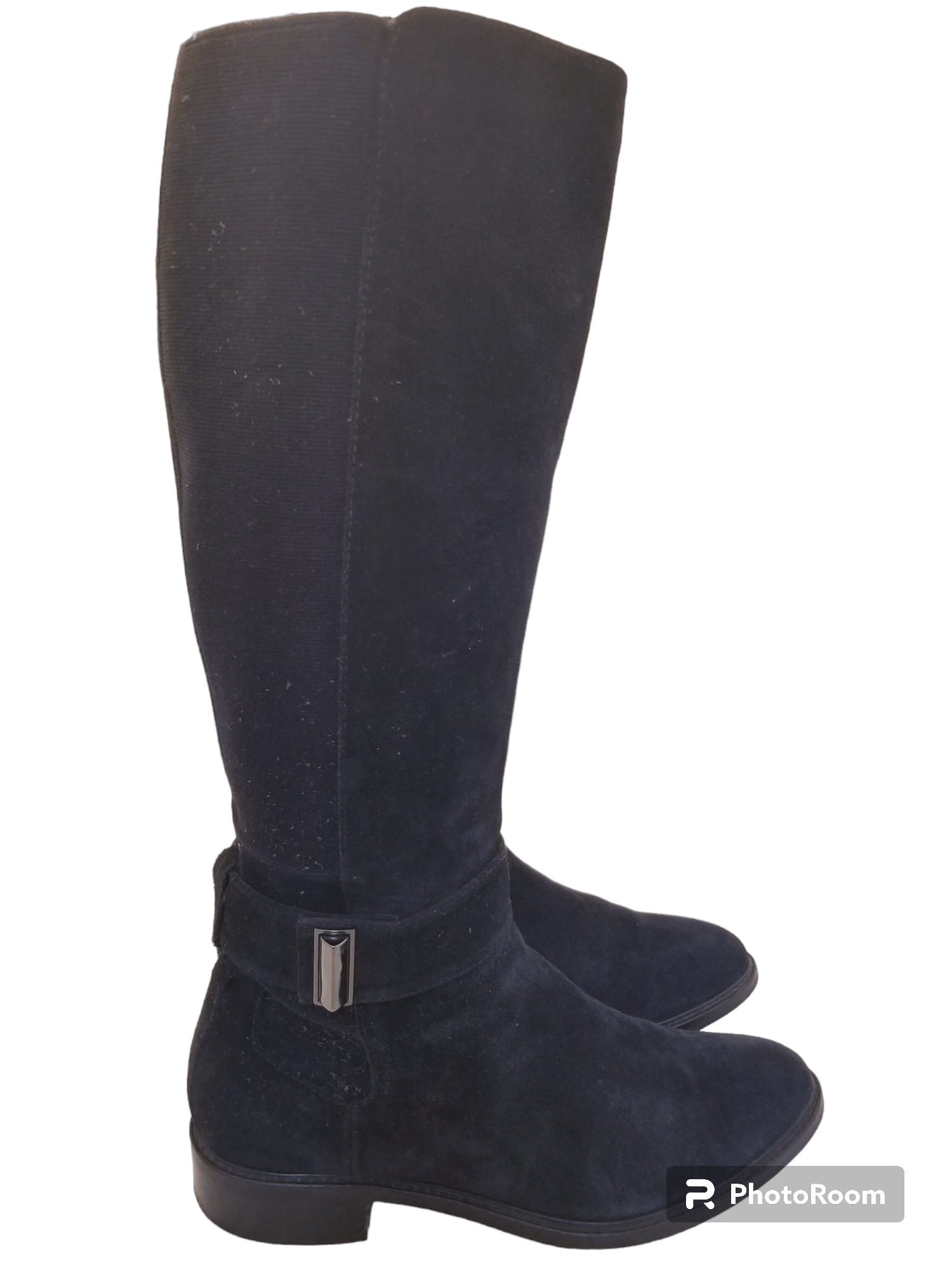 image of Aquatalia Equestrian Riding Tall Shoes in Black, Women's (Size 9)