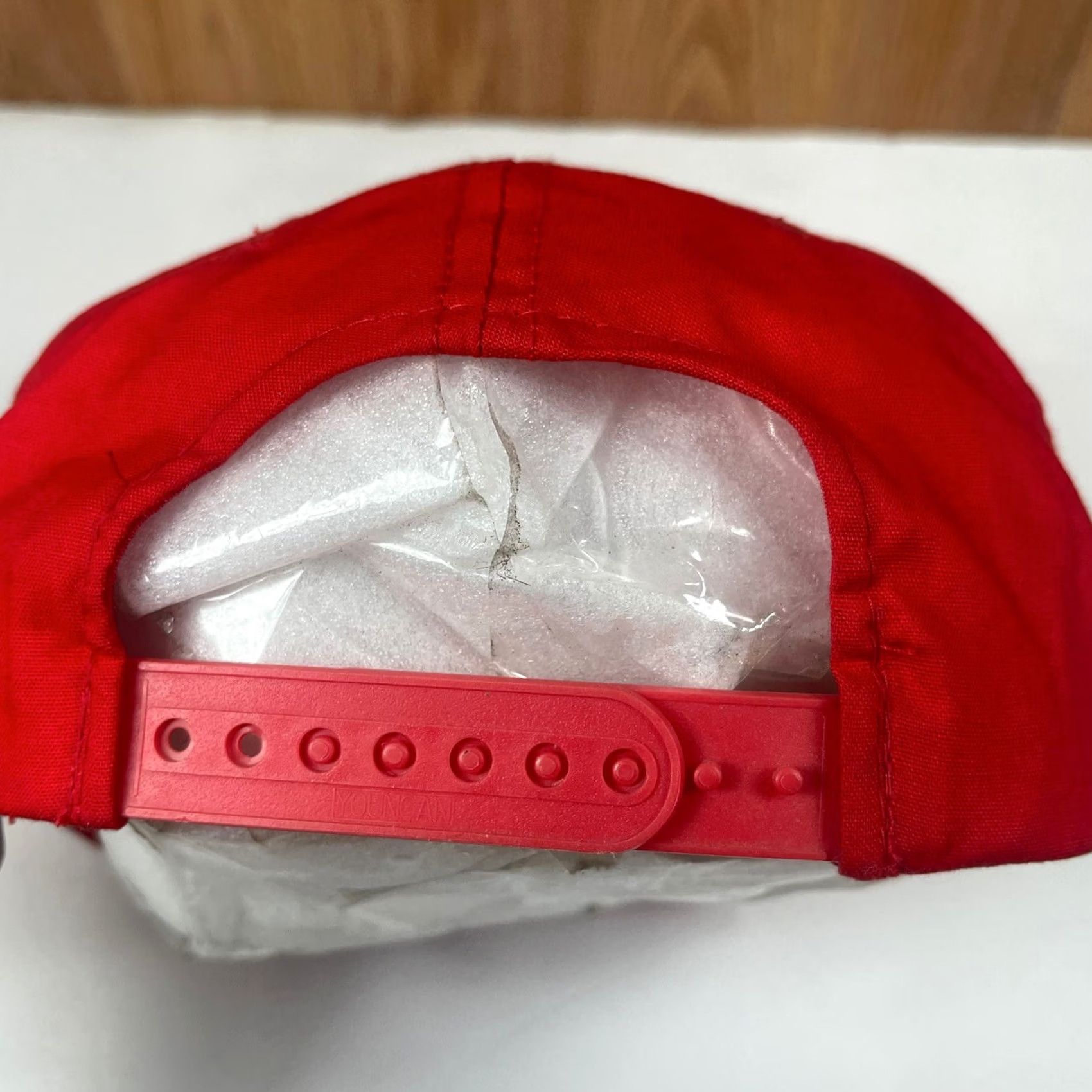 Vintage VINTAGE YoungAn Essex Hat Adults Red Snapback Rope Trucker Baseball Cap Men Adjustable Red Rope Trucker Hat Size ONE SIZE - 7 Thumbnail