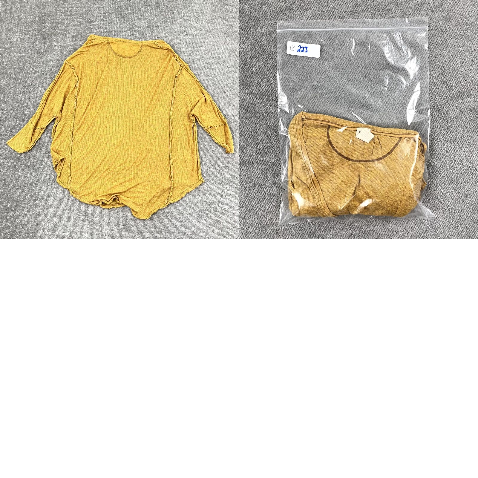 Vintage FREE PEOPLE Shirt Women Small Oversized Yellow Golden Gate Tee Dolman Sleeve Womens Size S / US 4 / IT 40 - 8 Thumbnail
