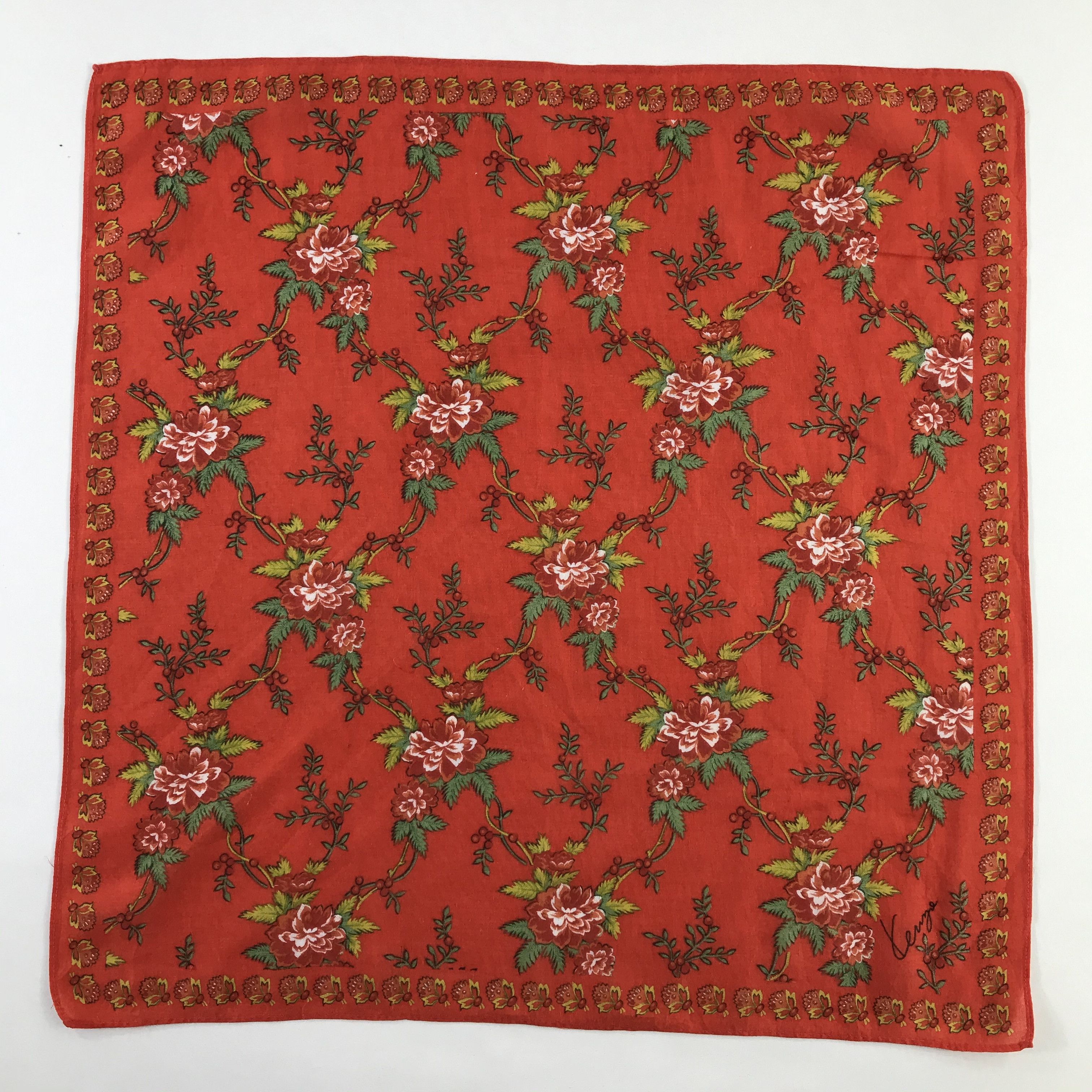 Kenzo × Vintage Kenzo Bandana / Handkerchief / Neckerchief - S796 Size ONE SIZE - 1 Thumbnail