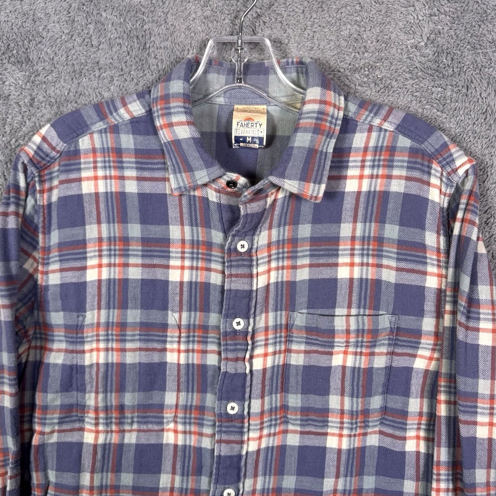 Faherty Faherty Shirt Mens M Buffalo Plaid Reversible Long Sleeve Flannel Organic Cotton Size US M / EU 48-50 / 2 - 7 Thumbnail