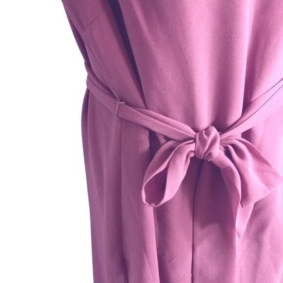 White House Black Market WHBM M Tunic Blouse Tank Top Purple Sleeveless Tie Waist Not Size M / US 6-8 / IT 42-44 - 7 Thumbnail