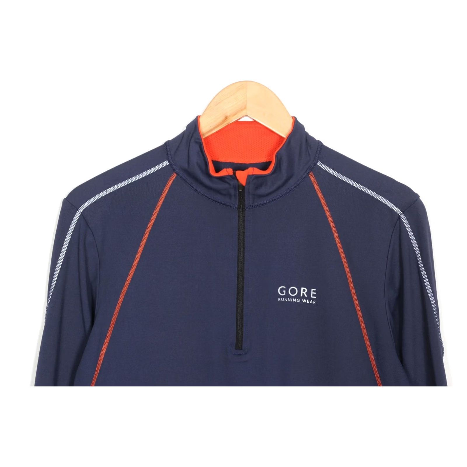 Vintage GORE RUNNING WEAR Sweatshirt Men Size M Zip Neck Stretch Blue VR3681 Size US M / EU 48-50 / 2 - 2 Thumbnail
