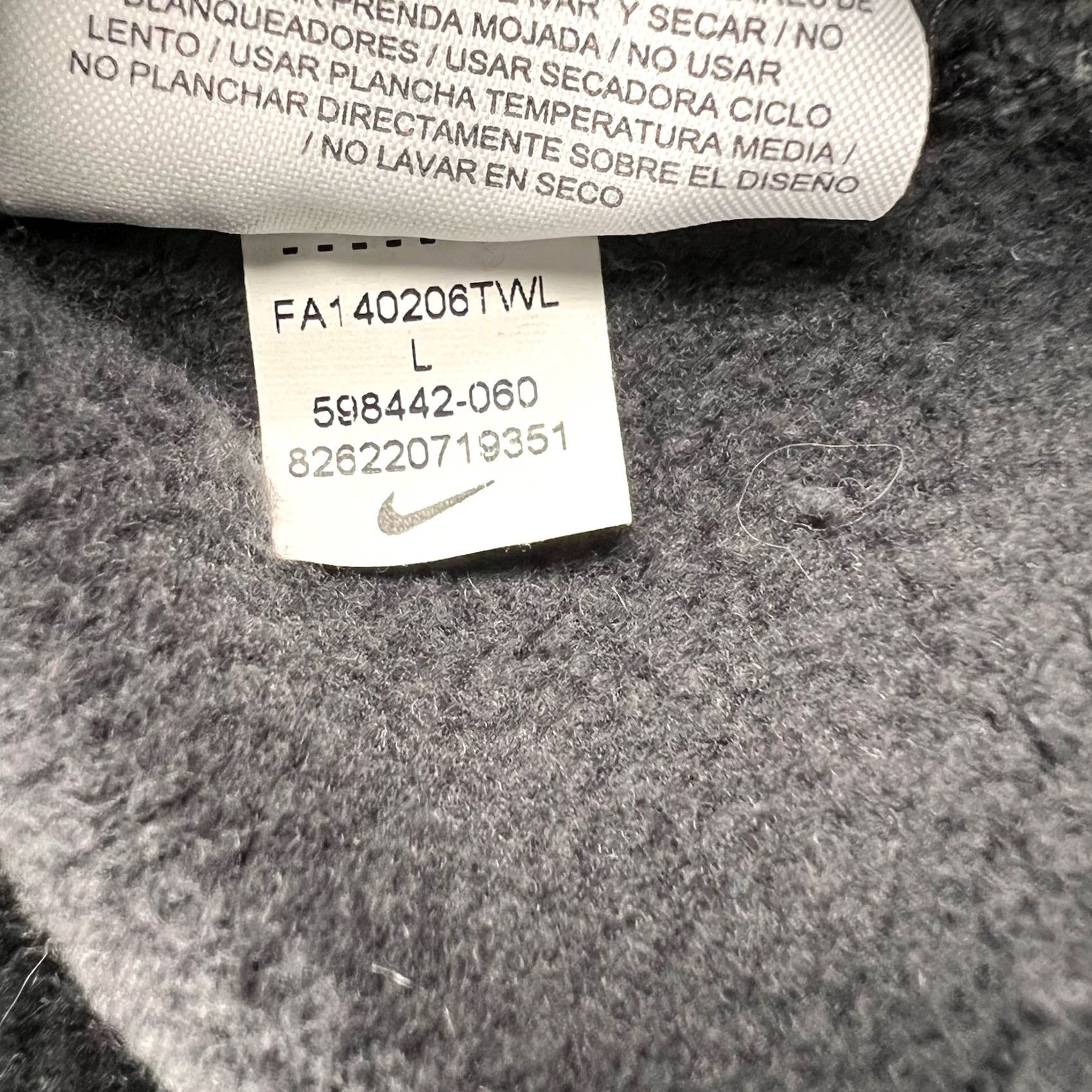 Nike Nike Team Premier 1/4 Zip Cotton Fleece Pullover Mens Large Athletic Shirt Size US L / EU 52-54 / 3 - 4 Thumbnail
