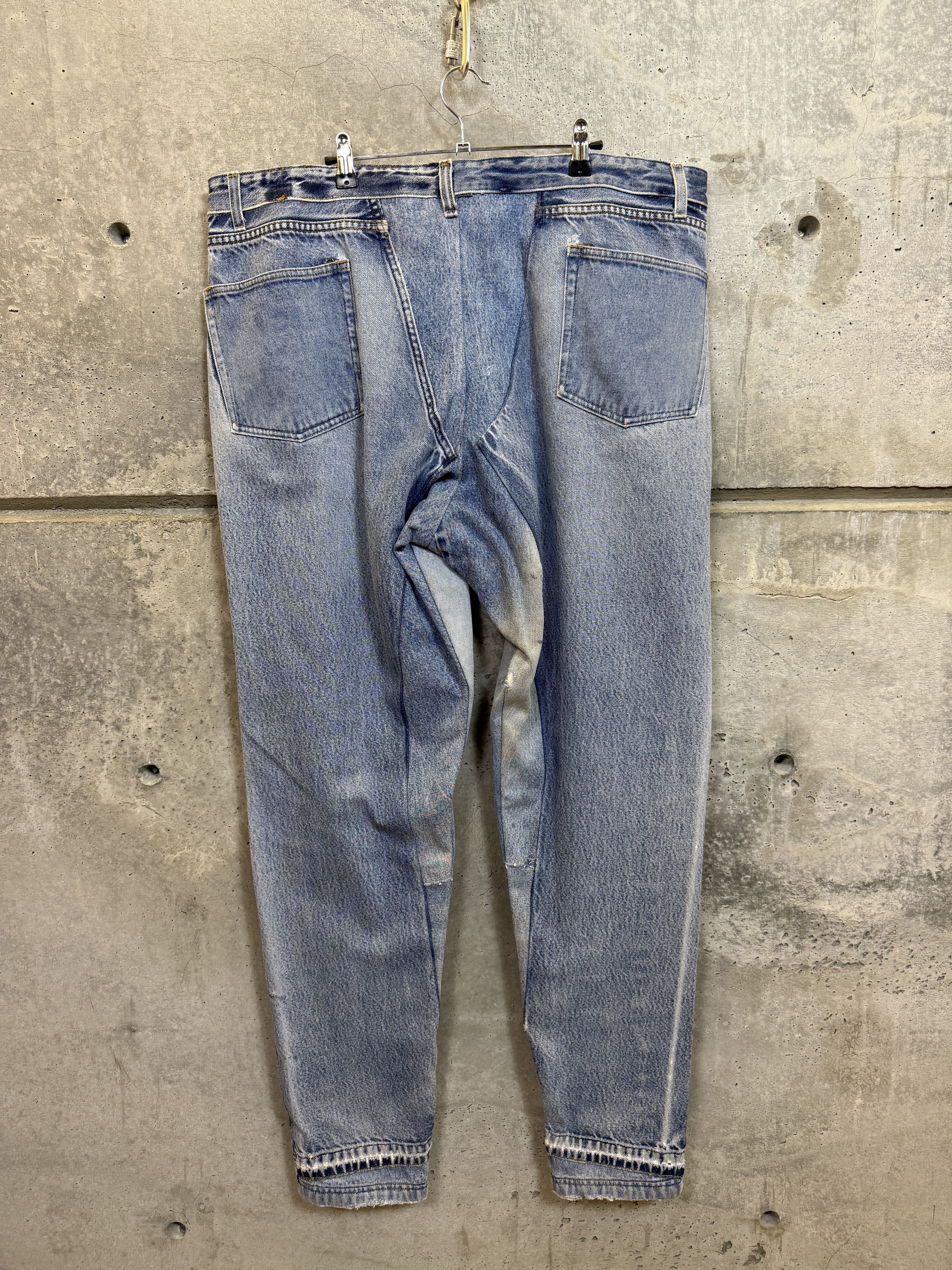 Greg Lauren Greg Lauren Distressed Denim 34 Lounge Pants Size US 38 / EU 54 - 2 Thumbnail