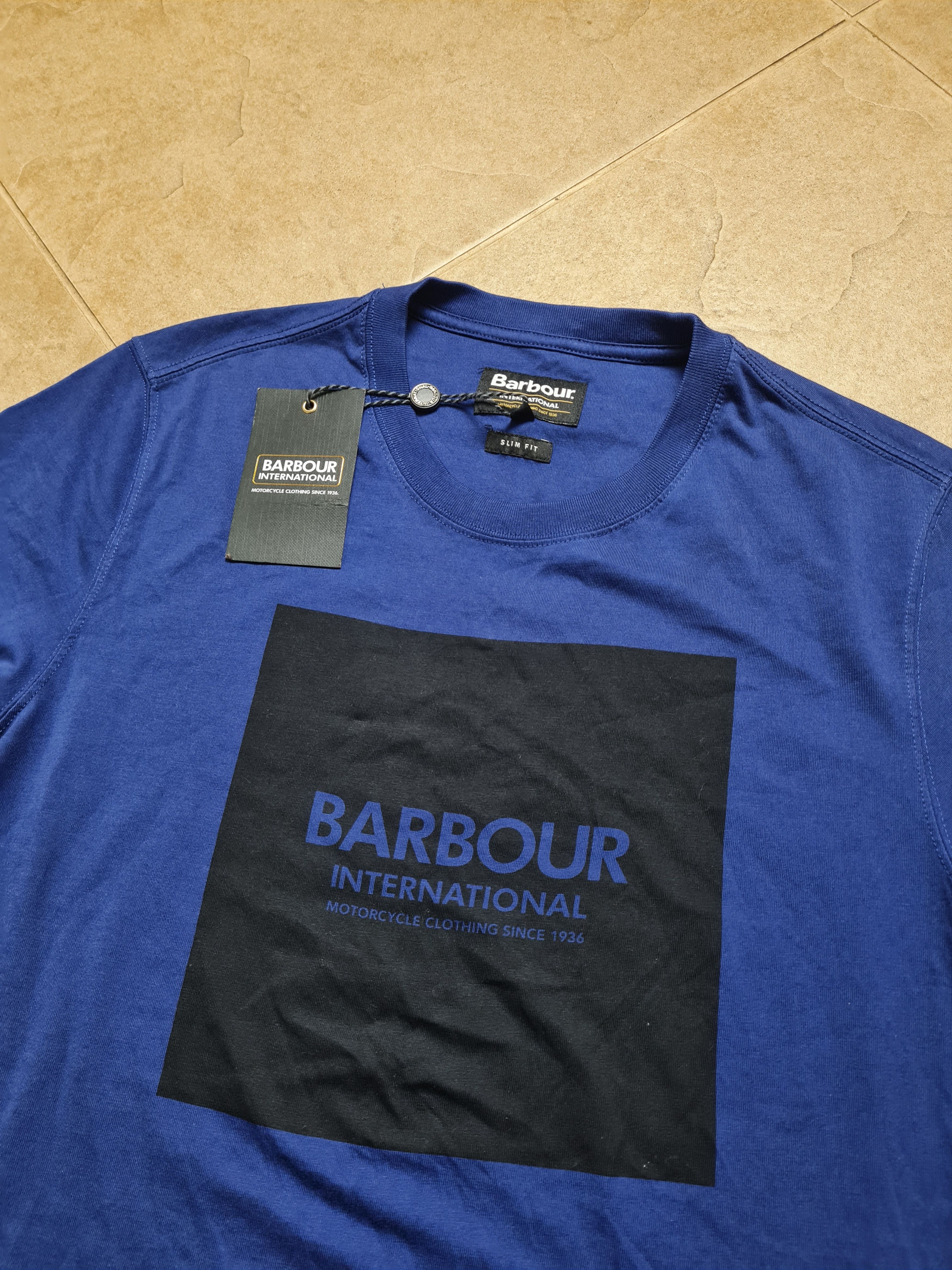 Barbour T-shirts Big Logo Barbour International mens shirt Blue M Size US M / EU 48-50 / 2 - 1 Thumbnail