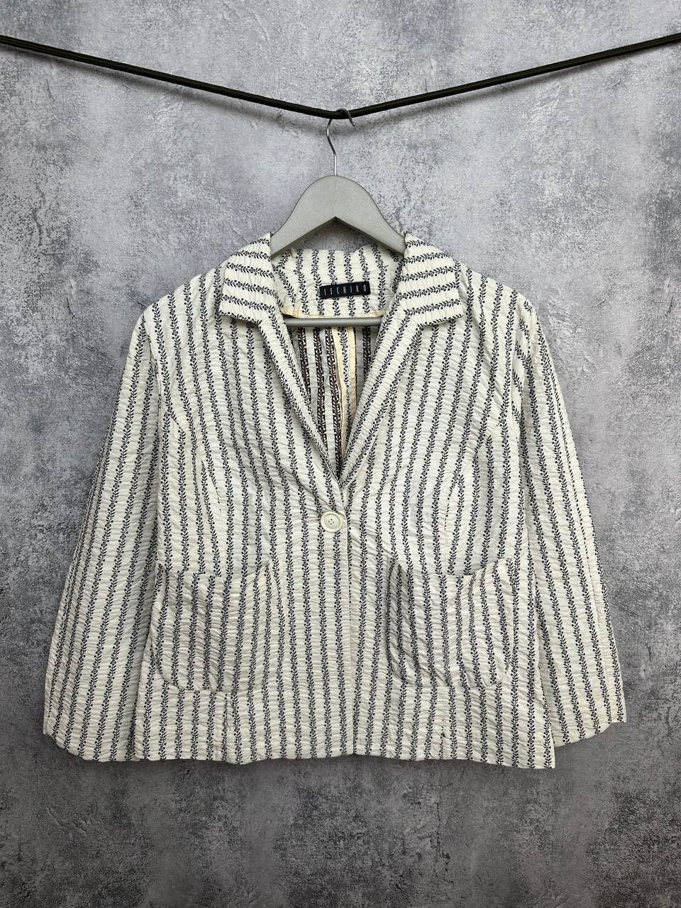 OSKA Ischiko by Oska Floral Striped Jacket Soft Blazer Lagenlook Size L / US 10 / IT 46 - 1 Thumbnail