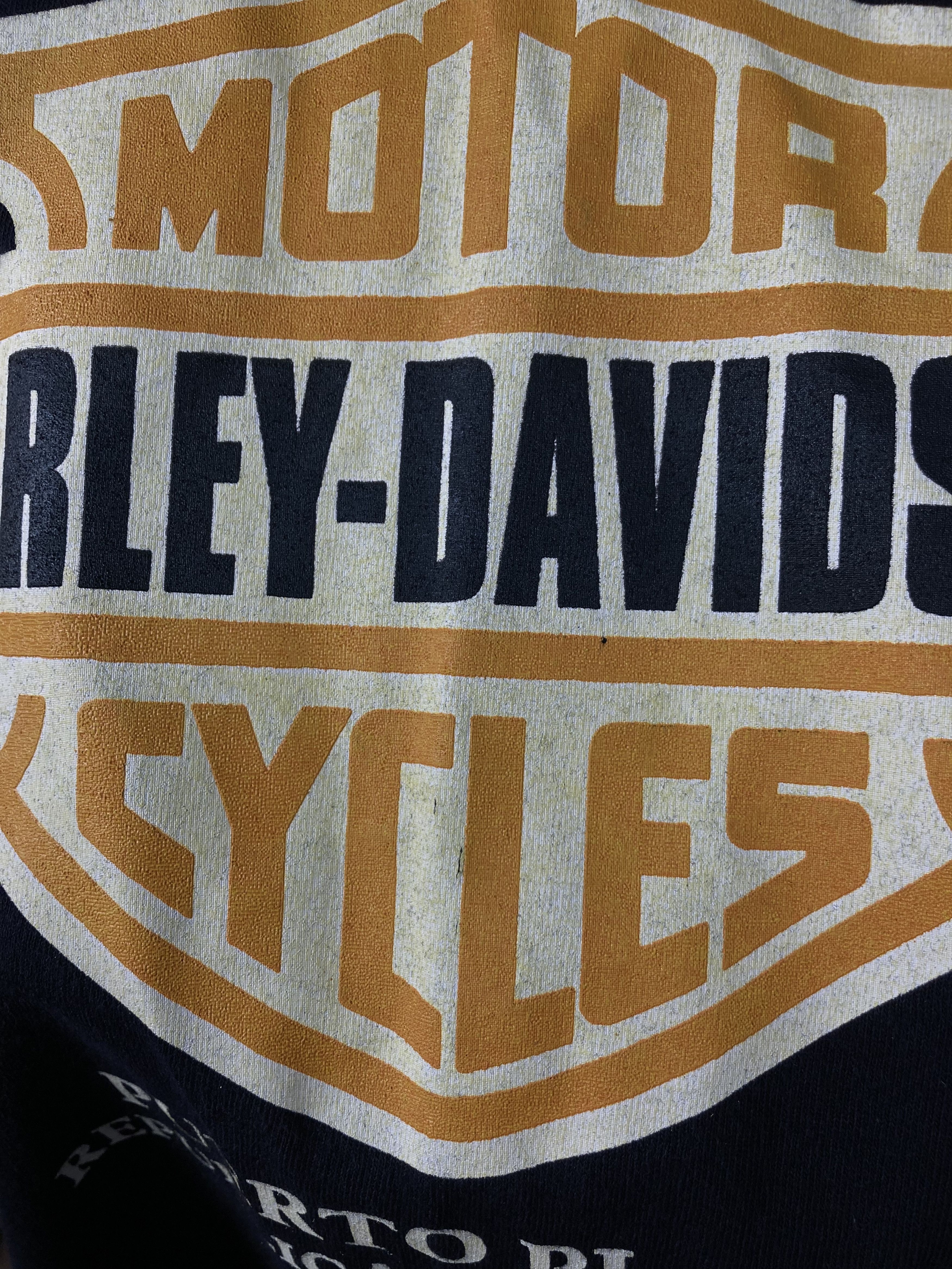 Harley Davidson Harley Davidson 1990's Big Logo Graphic Print Black Crewneck Size US L / EU 52-54 / 3 - 5 Thumbnail