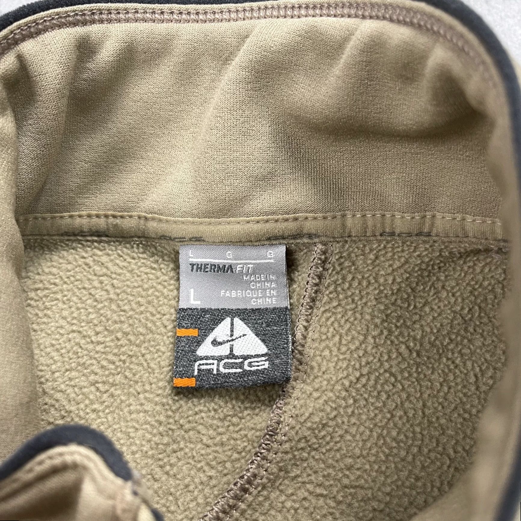 Nike ACG VINTAGE Nike ACG Jacket Mens Large Brown Gold Fleece Therma Fit Layer 2 90s Size US L / EU 52-54 / 3 - 6 Thumbnail