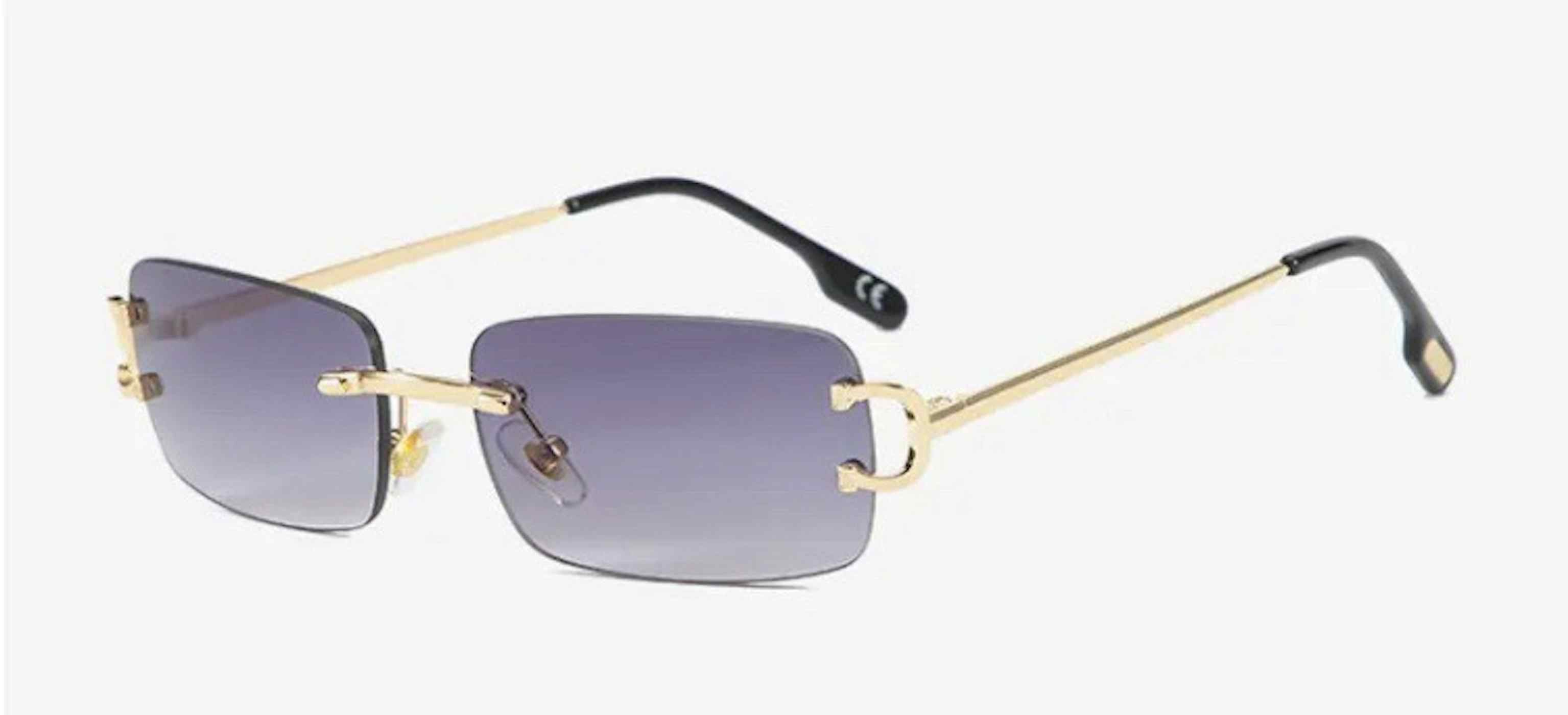 Designer × Electric Visual Retro Style Borderless Sunglasess Size ONE SIZE - 3 Thumbnail