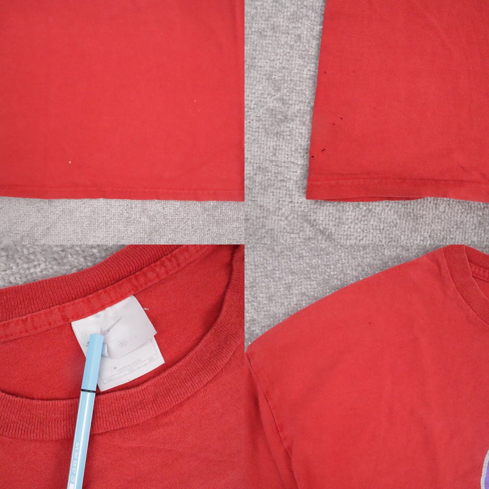Nike VINTAGE Nike Basketball Shirt 2XL Red Short Sleeve Crew Neck Mens 90s Sports Swoosh Thrashed Size US XXL / EU 58 / 5 - 8 Thumbnail