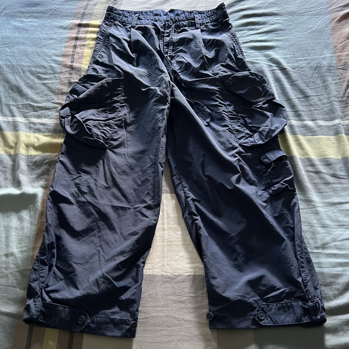 Adidas × Yohji Yamamoto Y-3 Crinkle Nylon Cuffed Pants Size 28" / US 6 / IT 42 - 1 Thumbnail