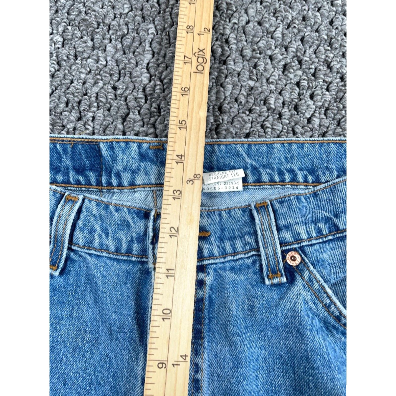 Levi's VINTAGE Levi's Jeans 505 Regular Fit Men 36 x 32 Blue Orange Tab 90s Grunge Retro Football Style Mens Jeans Size US 36 / EU 52 - 7 Thumbnail