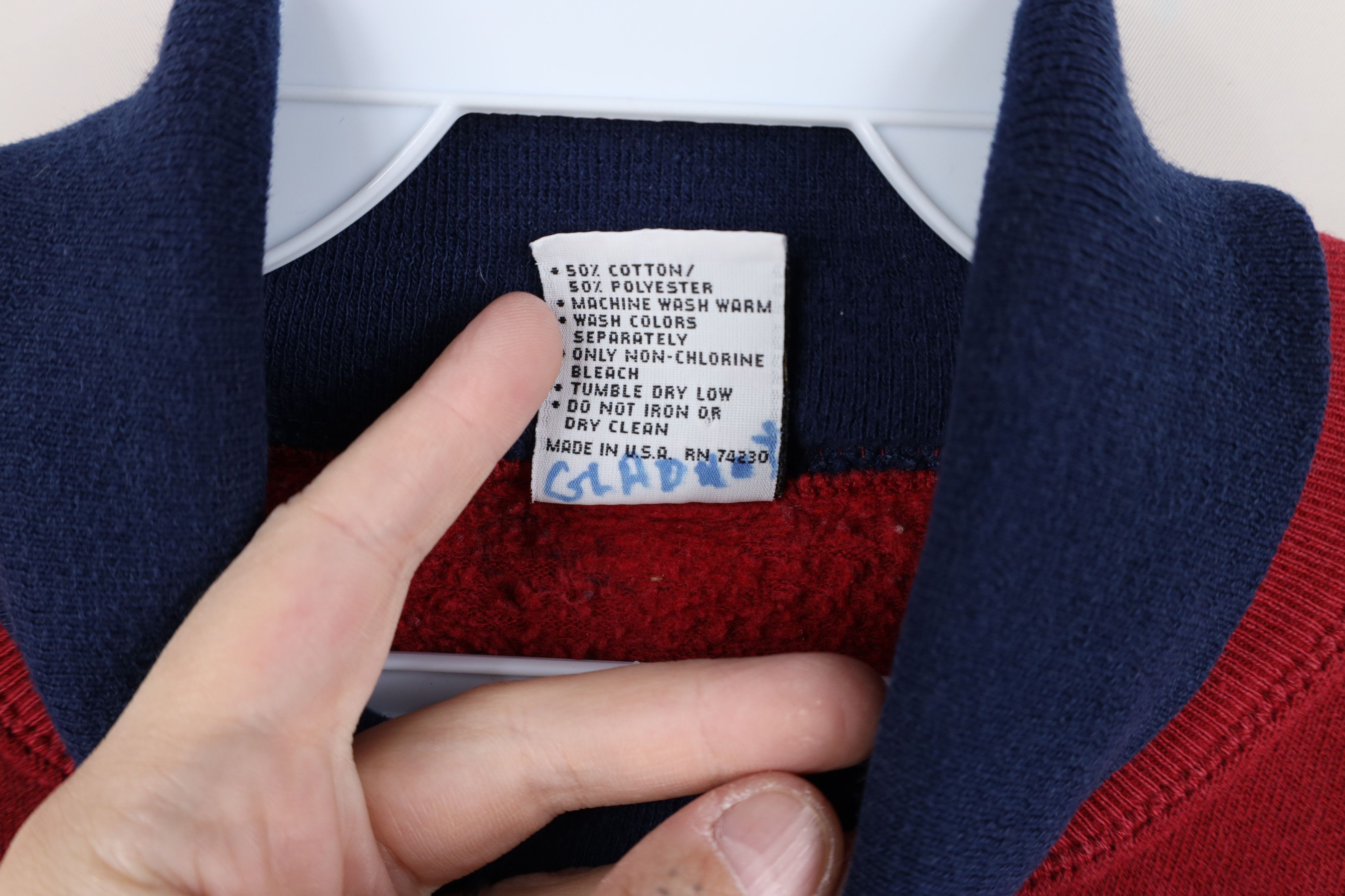 Vintage Vintage 90s Streetwear Heart Turtleneck Sweatshirt USA Size L / US 10 / IT 46 - 7 Thumbnail