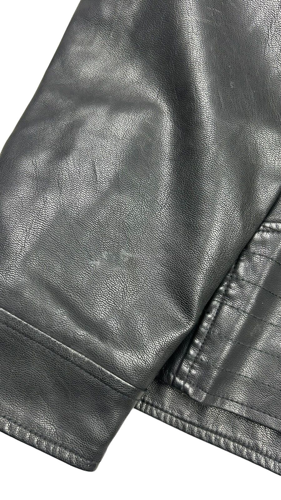 Japanese Brand × Wilsons Leather Early 2000s Archival Wilson’s Leather Striped Moto Jacket Size US XL / EU 56 / 4 - 10 Thumbnail