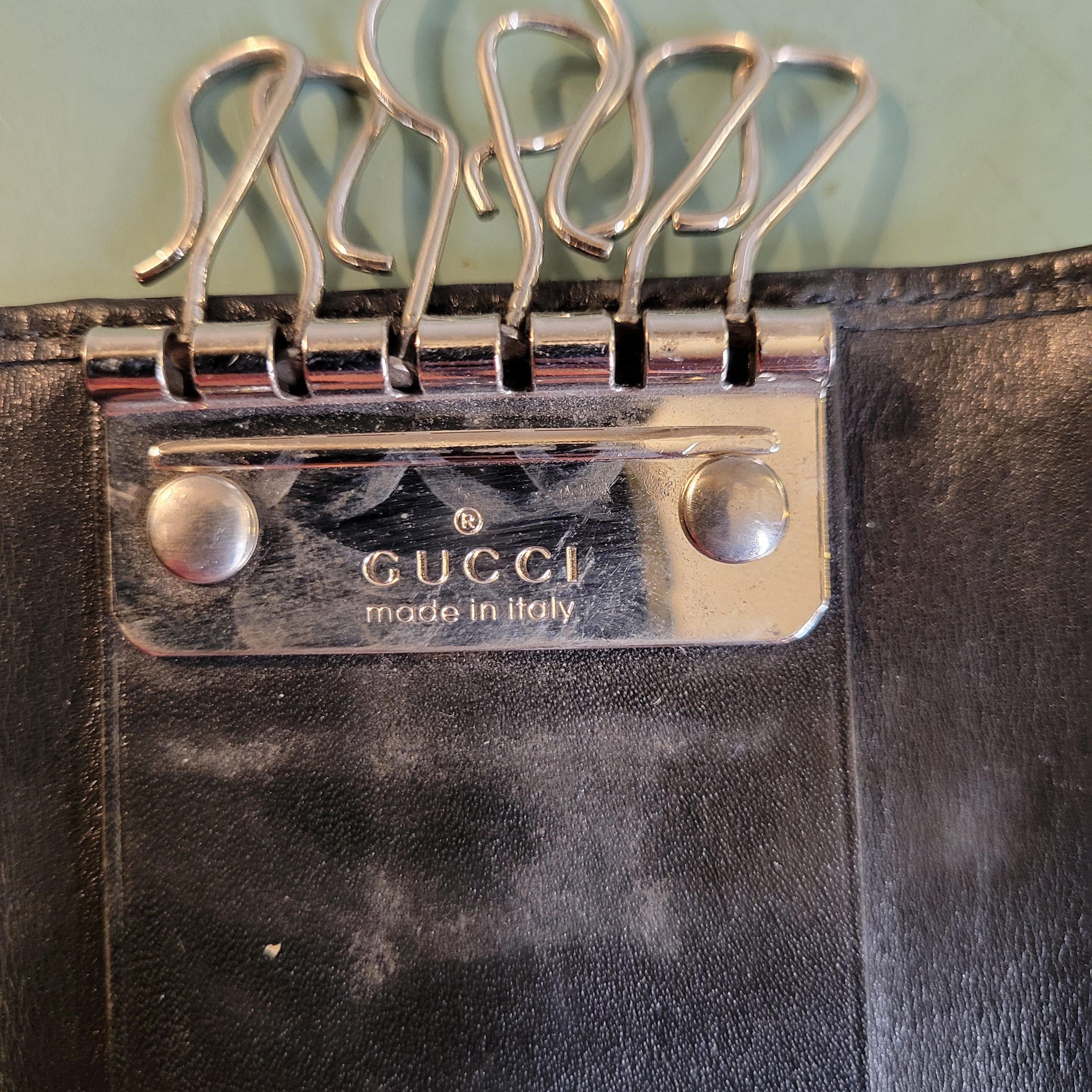 Gucci Gucci Black Leather Logo Key Case Holder Size ONE SIZE - 7 Thumbnail