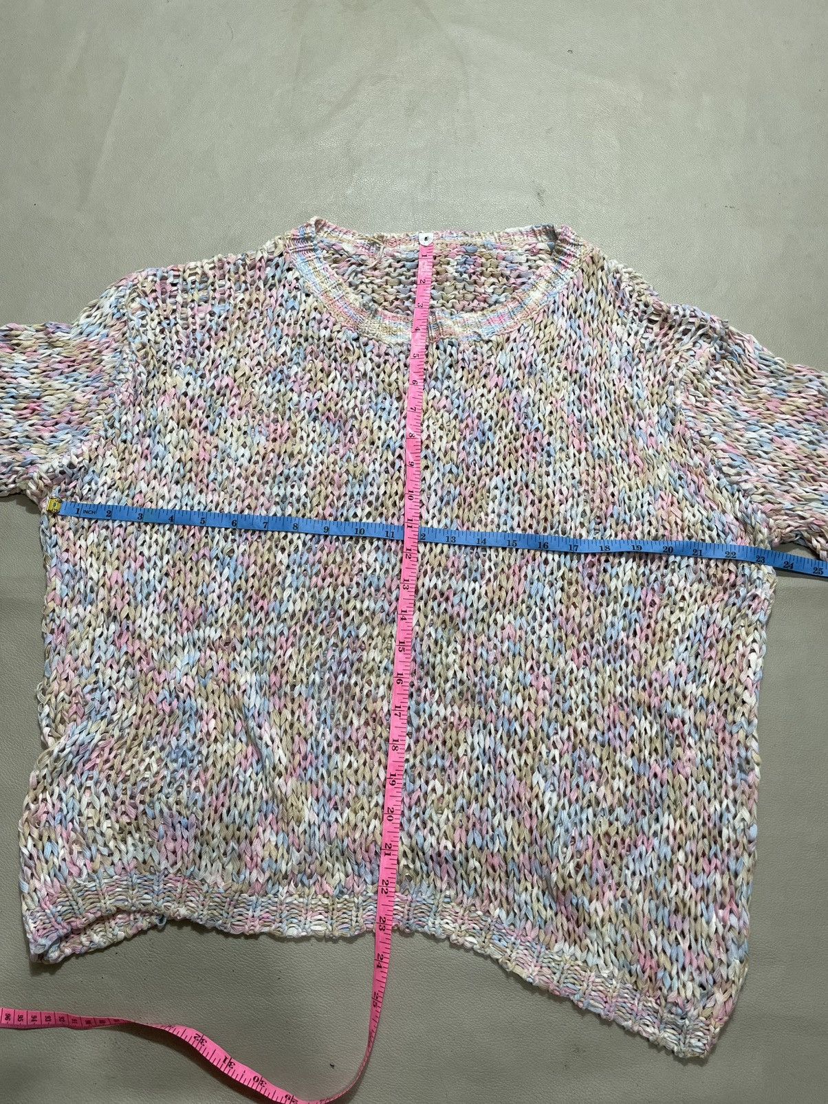 Issey Miyake Undefined Grunge Multicolor Fishnet Sweaters Size US L / EU 52-54 / 3 - 5 Thumbnail