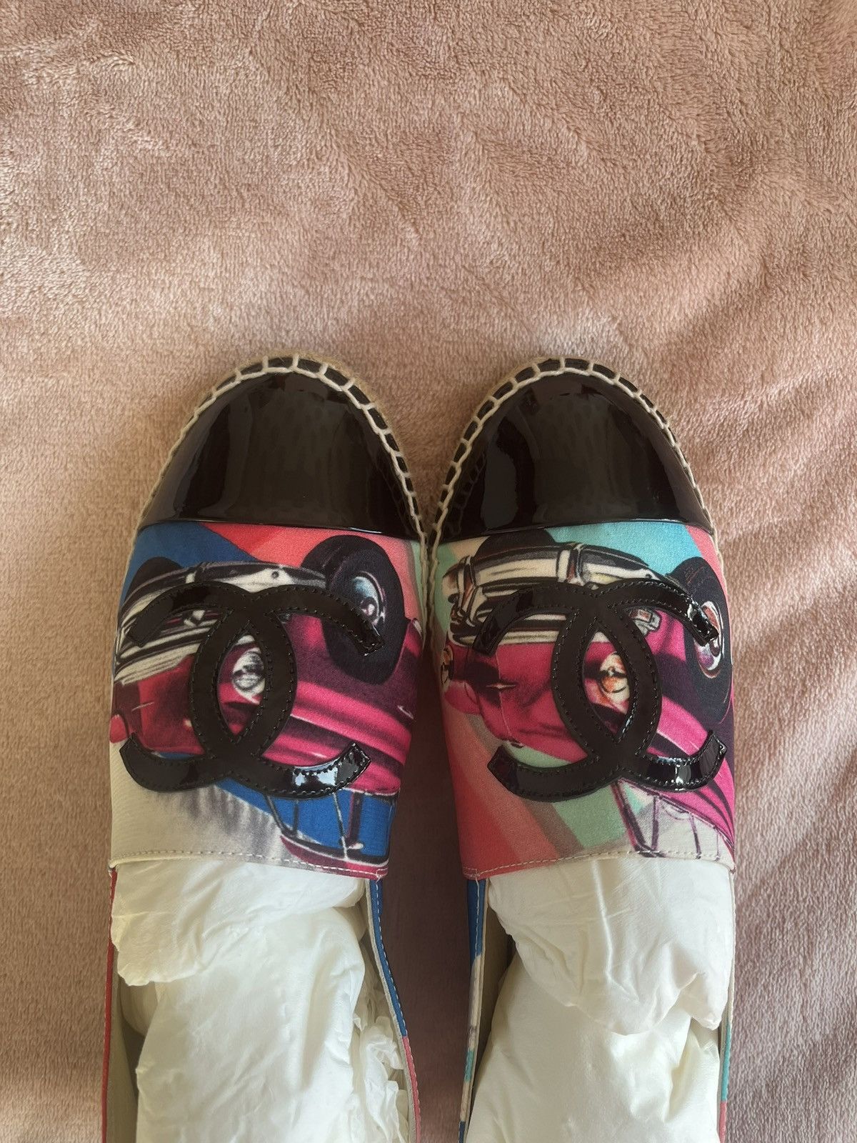 Chanel Chanel 4 of 4 Pink & Multi CC Espadrill Size US 8 / IT 38 - 11 Thumbnail