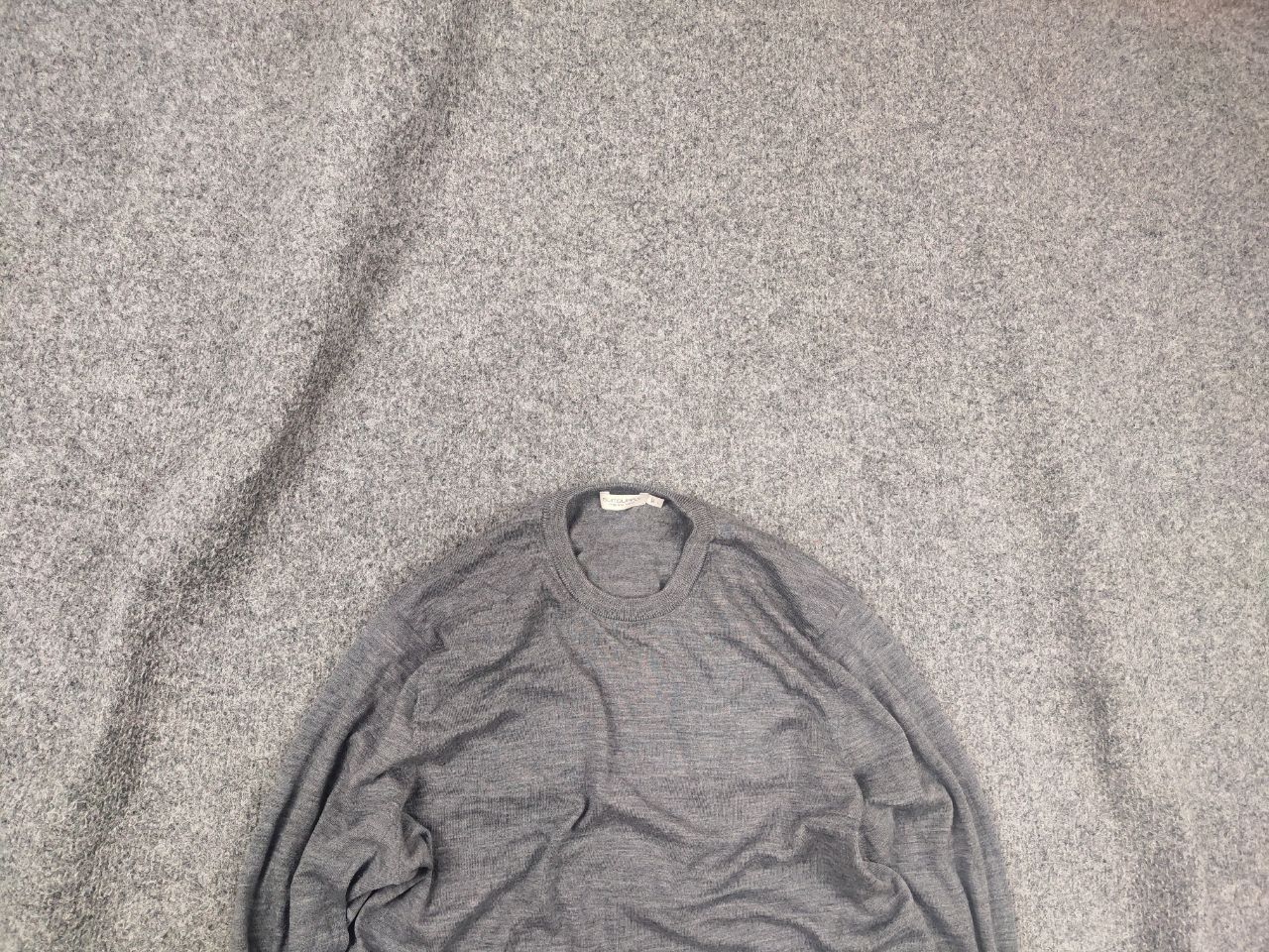 Suitsupply Suitsupply Sweatshirt Grey Merino Wool Long Sleeve Sweater Size US M / EU 48-50 / 2 - 1 Thumbnail