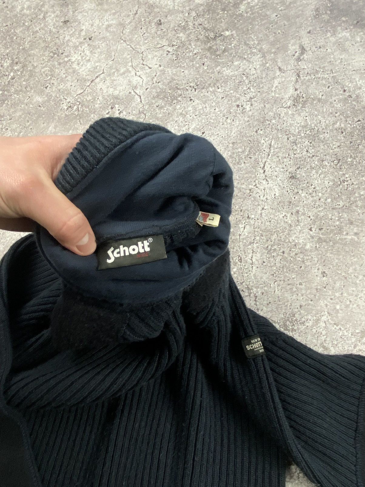 Schott Vintage Schott NYC Heavy Knitted golf sweater Balaclava Size US L / EU 52-54 / 3 - 9 Thumbnail