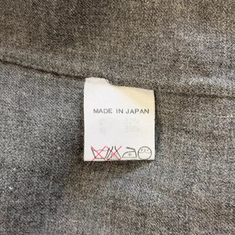Yohji Yamamoto Yohji Yamamoto size os 80s Scissor Collar Wool Grey Shirt Size US M / EU 48-50 / 2 - 6 Thumbnail