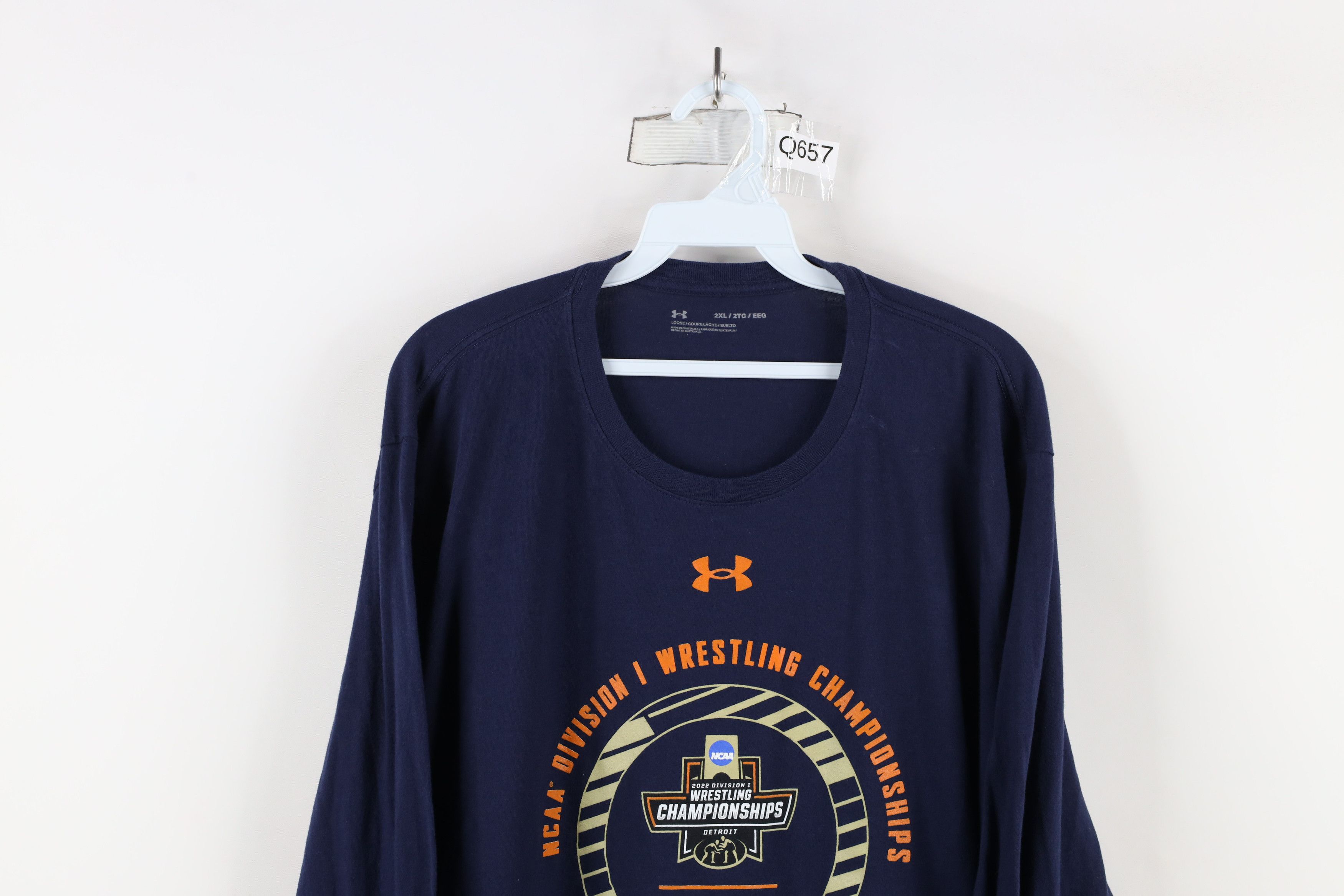 Under Armour × Vintage Under Armour Division I Wrestling Championships T-Shirt Blue Size US XXL / EU 58 / 5 - 2 Thumbnail